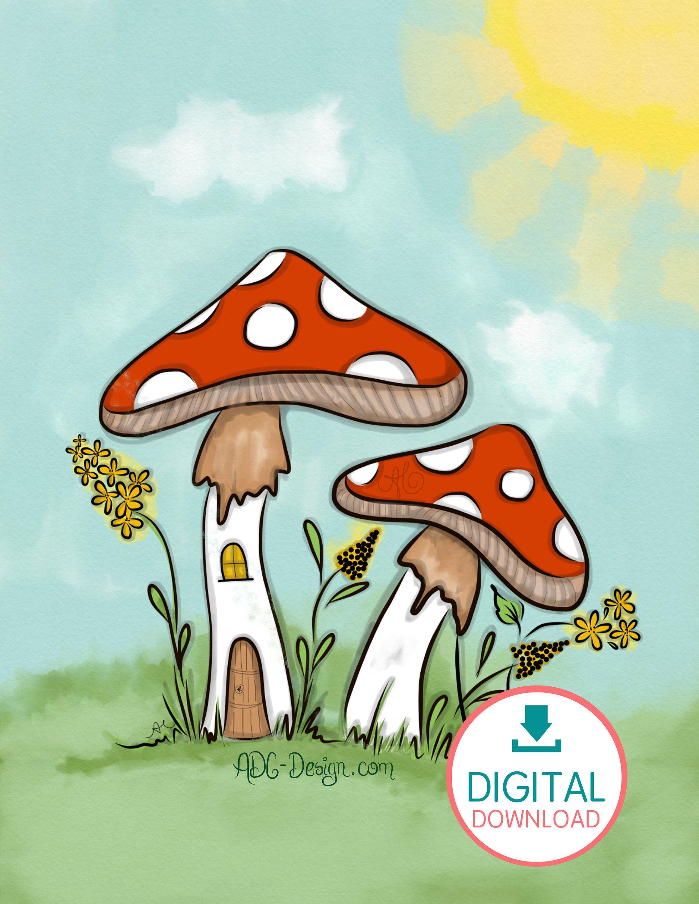 2318x3000 Mushroom House. Wallpaper for Tablet Mobile Device or Watch. Etsy. Printable art, Wallpaper, Mushroom house