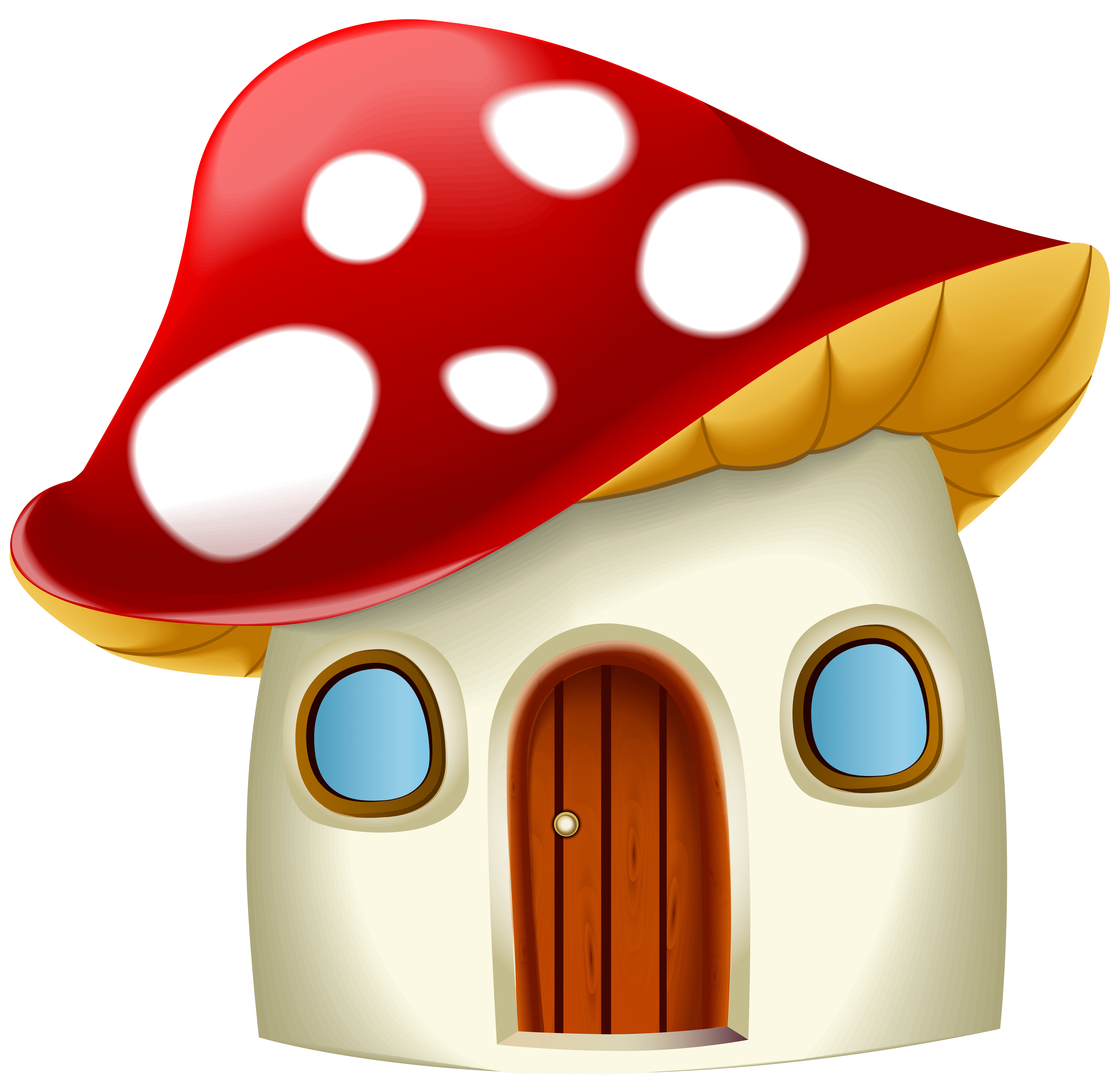 8000x7745 Mushroom House Cartoon​-Quality Image and Transparent PNG Free Clipart