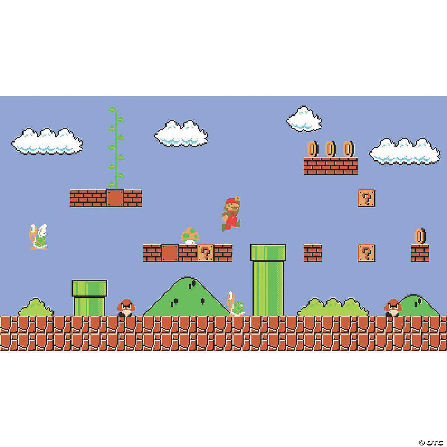 1500x1500 Super Mario Retro Prepasted Wallpaper Mural