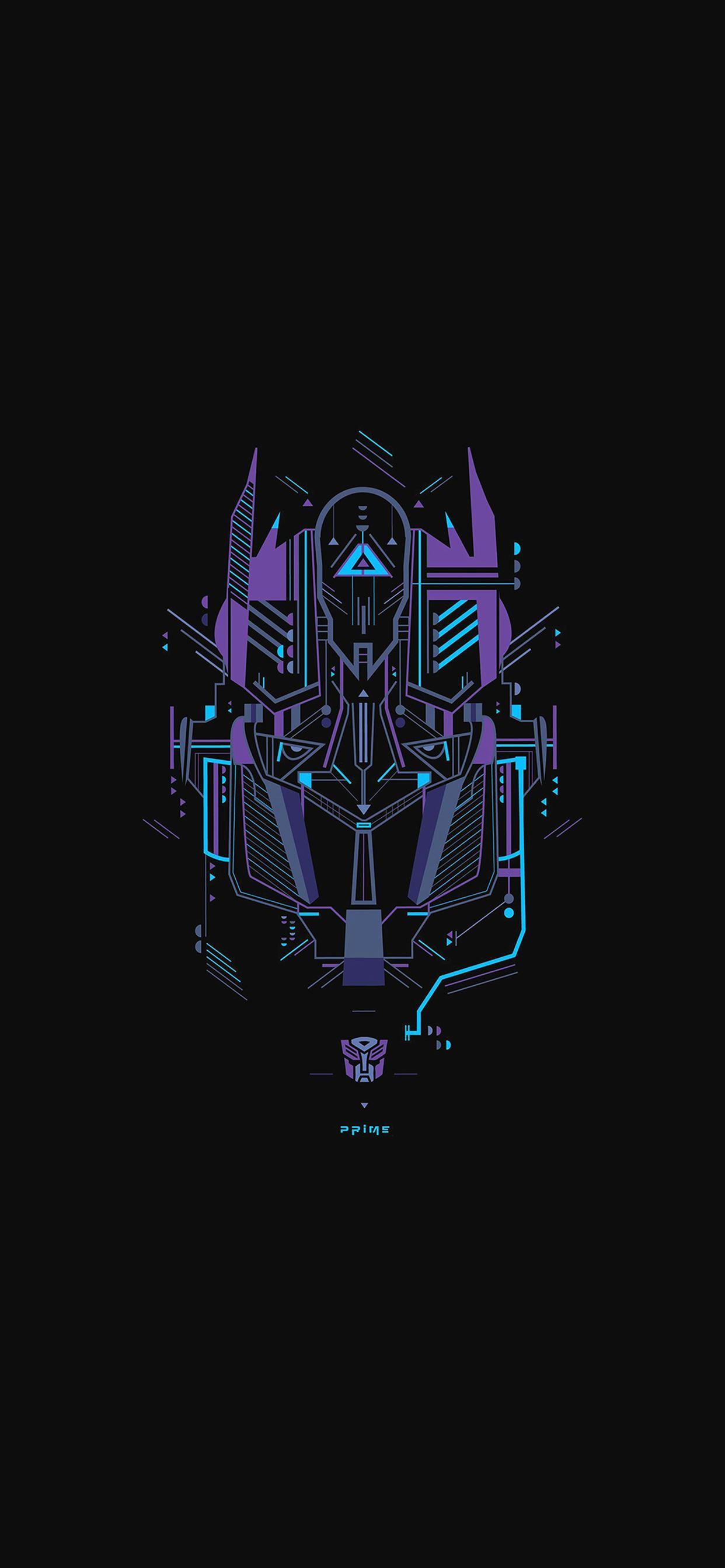 1242x2688 Transformer logo two art illust iPhone 11 Wallpaper Free Download