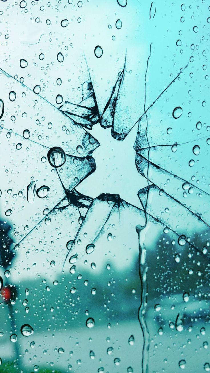 736x1308 Broken Glass Rain Drops 4K Ultra HD Mobile Wallpaper. Broken glass wallpaper, Broken screen wallpaper, Broken glass art