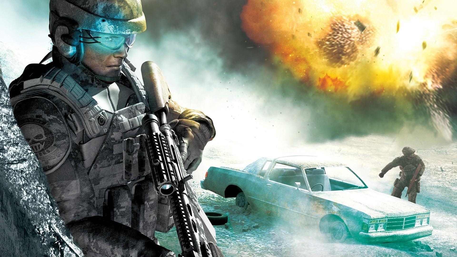 1920x1080 video Games, Tom Clancys Ghost Recon: Advanced Warfighter, Soldier, Futuristic, Explosion Wallpaper HD / Desktop and Mobile Background