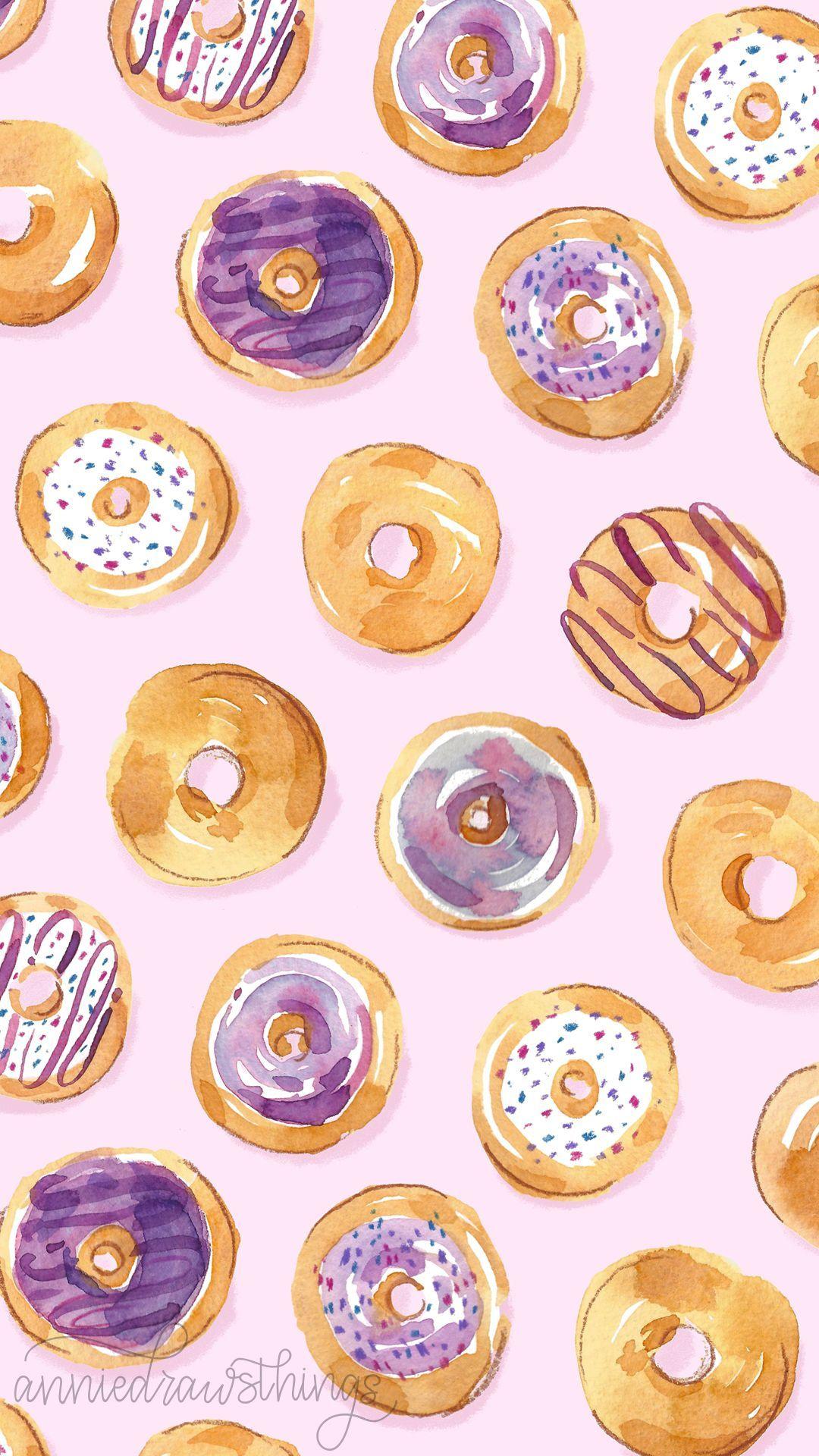 1080x1920 Kawaii Donut Wallpaper