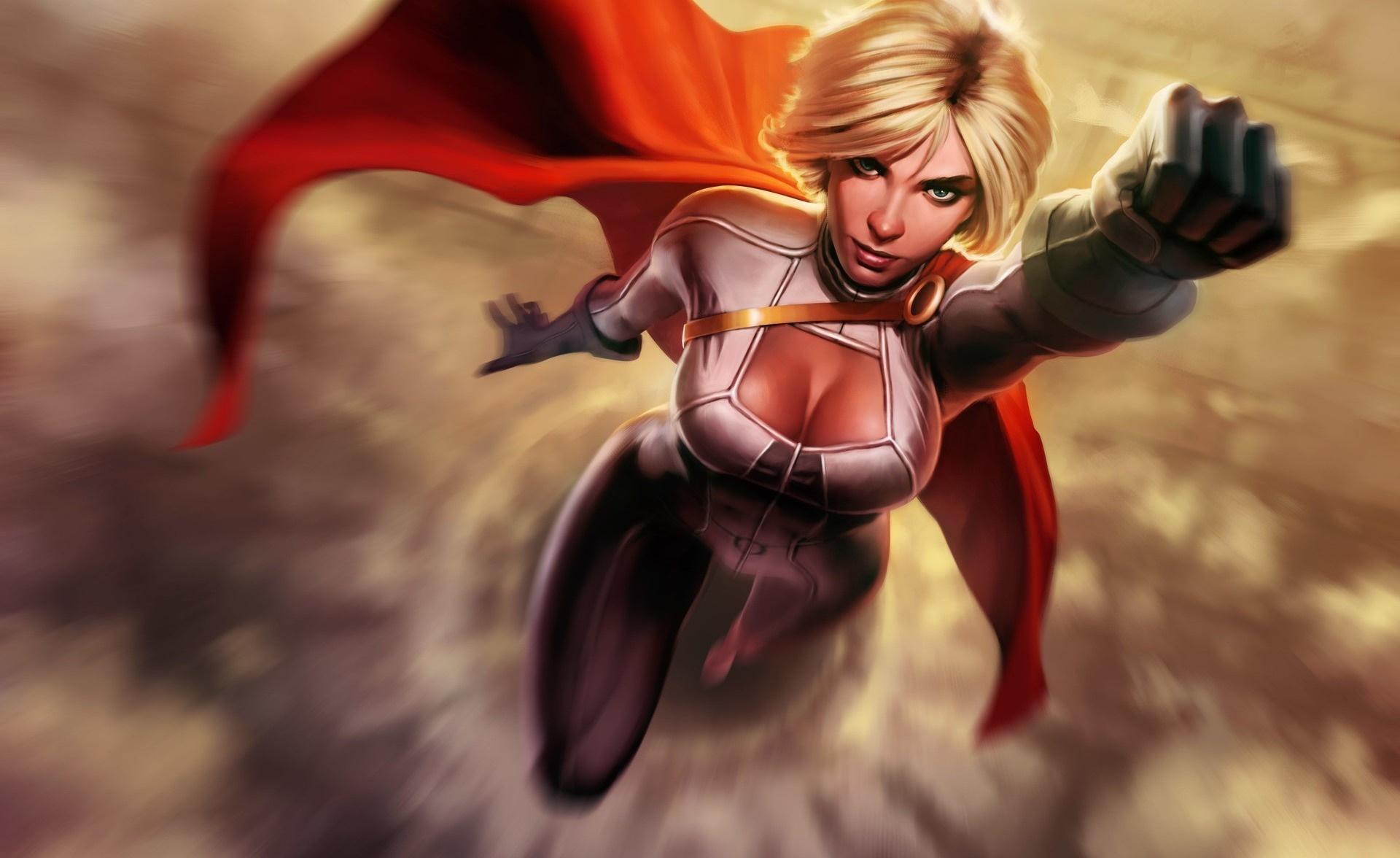 1920x1176 fantasy art, anime, superhero, DC Comics, Power Girl, screenshot, computer wallpaper, fictional character HD Wallpaper