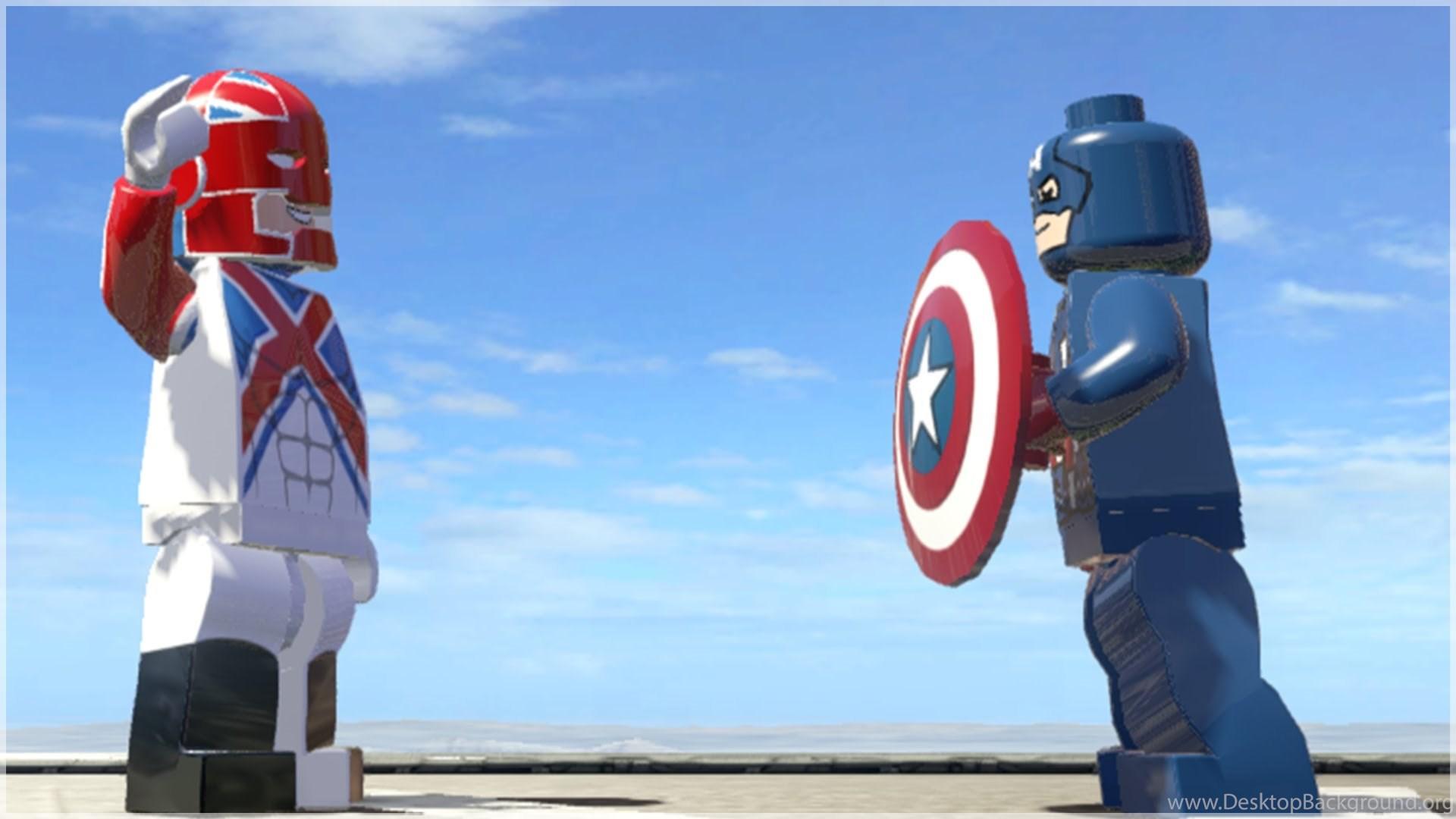 1920x1080 LEGO CAPTAIN BRITAIN VS CAPTAIN AMERICA EPIC BATTLE LEGO Marvel. Desktop Background