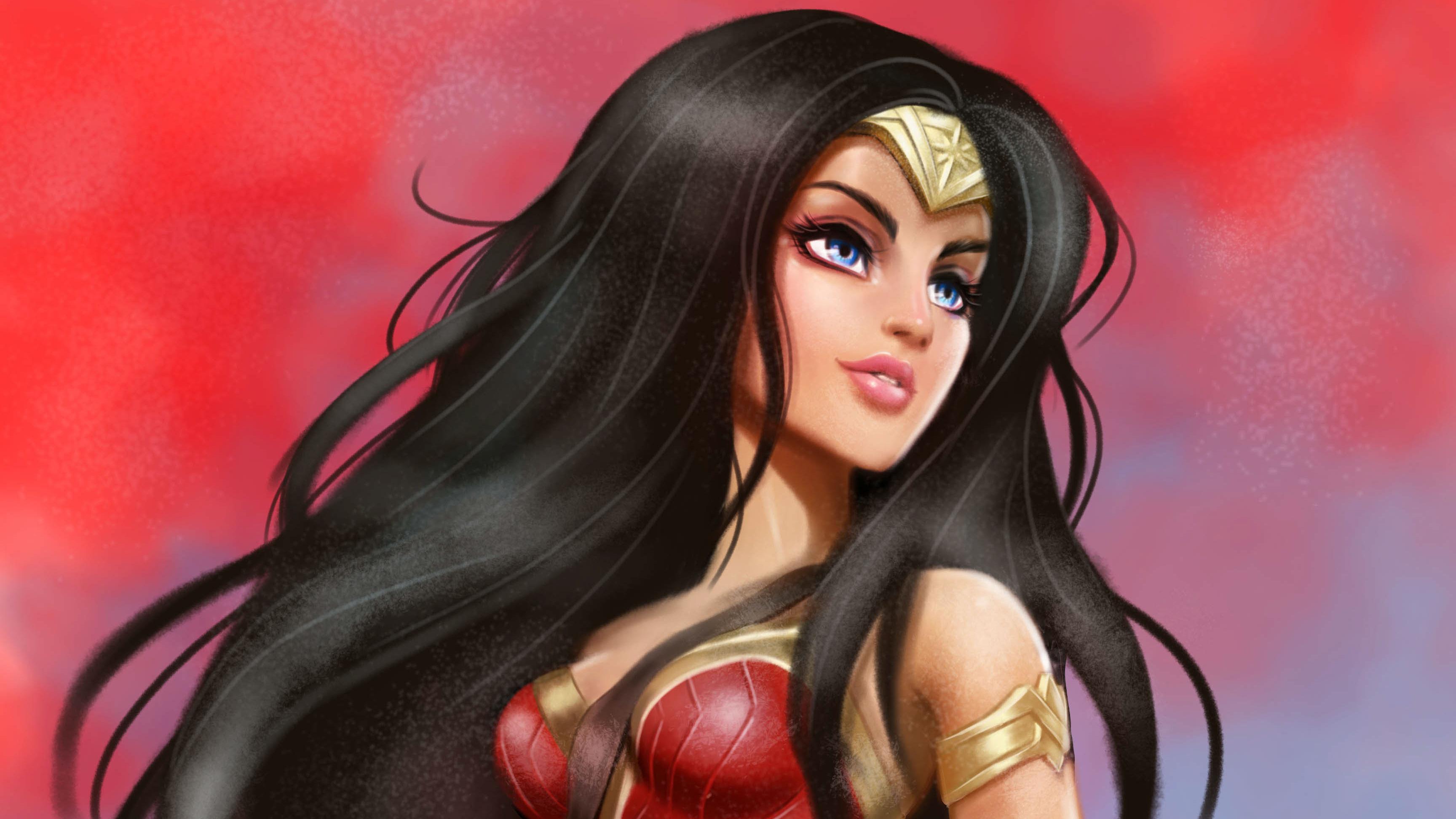 3456x1944 Wonder Woman Anime Wallpaper