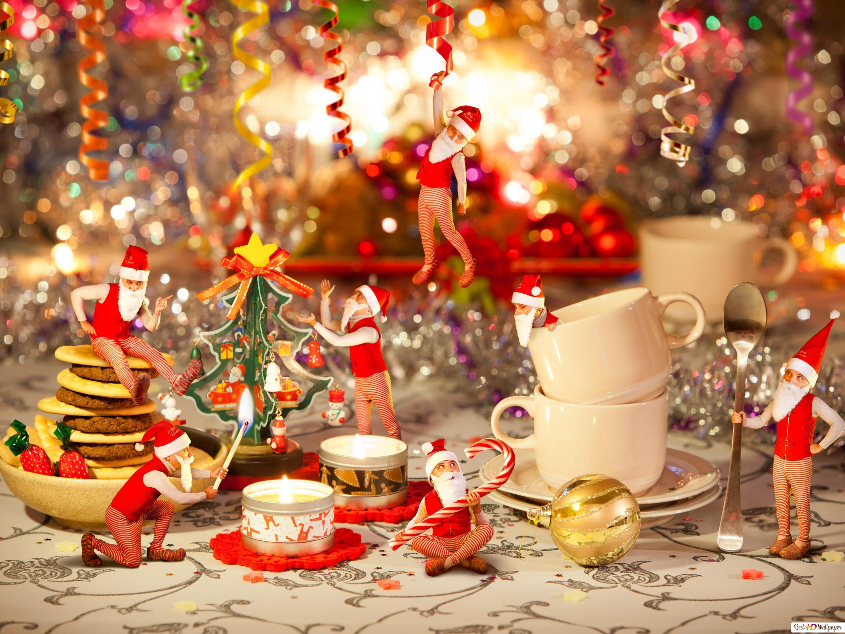 2800x2100 Xmas dinner set HD wallpaper download