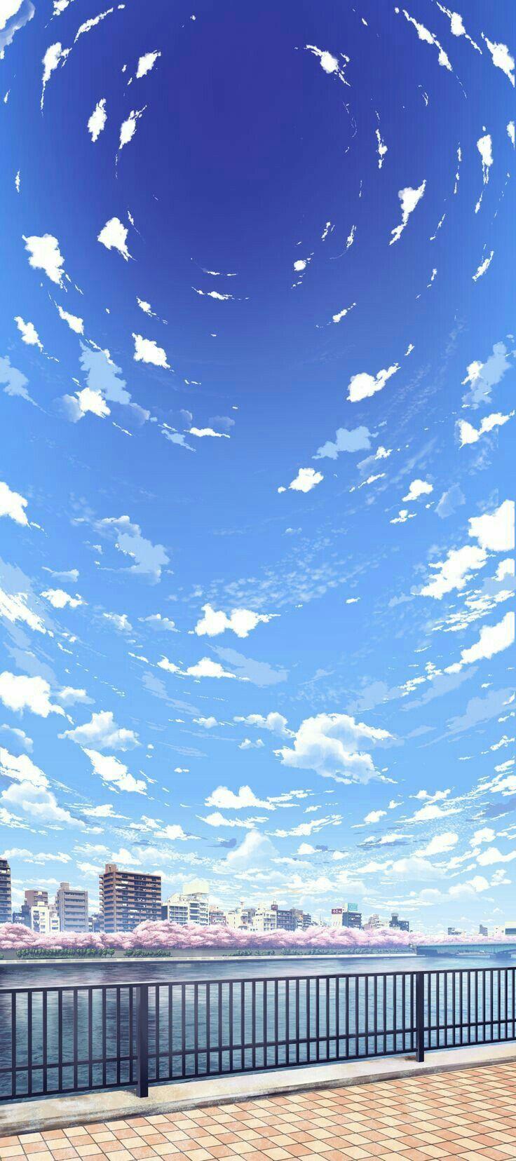736x1656 Kawaii Sky Wallpaper