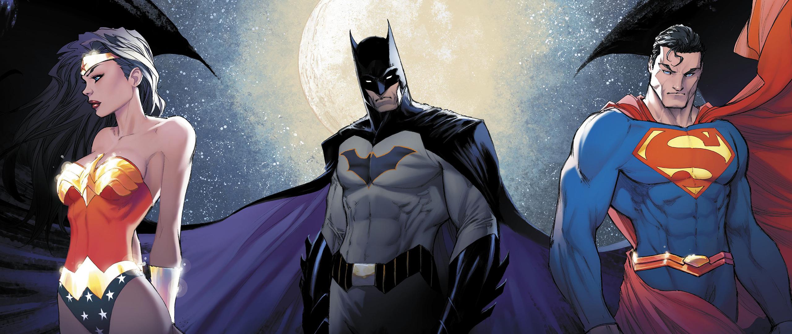 2560x1080 Download 2560x1080 wallpaper justice league, batman, superman, wonder woman, comics, dual wide, widescreen, 2560x1080 HD image, background, 3351