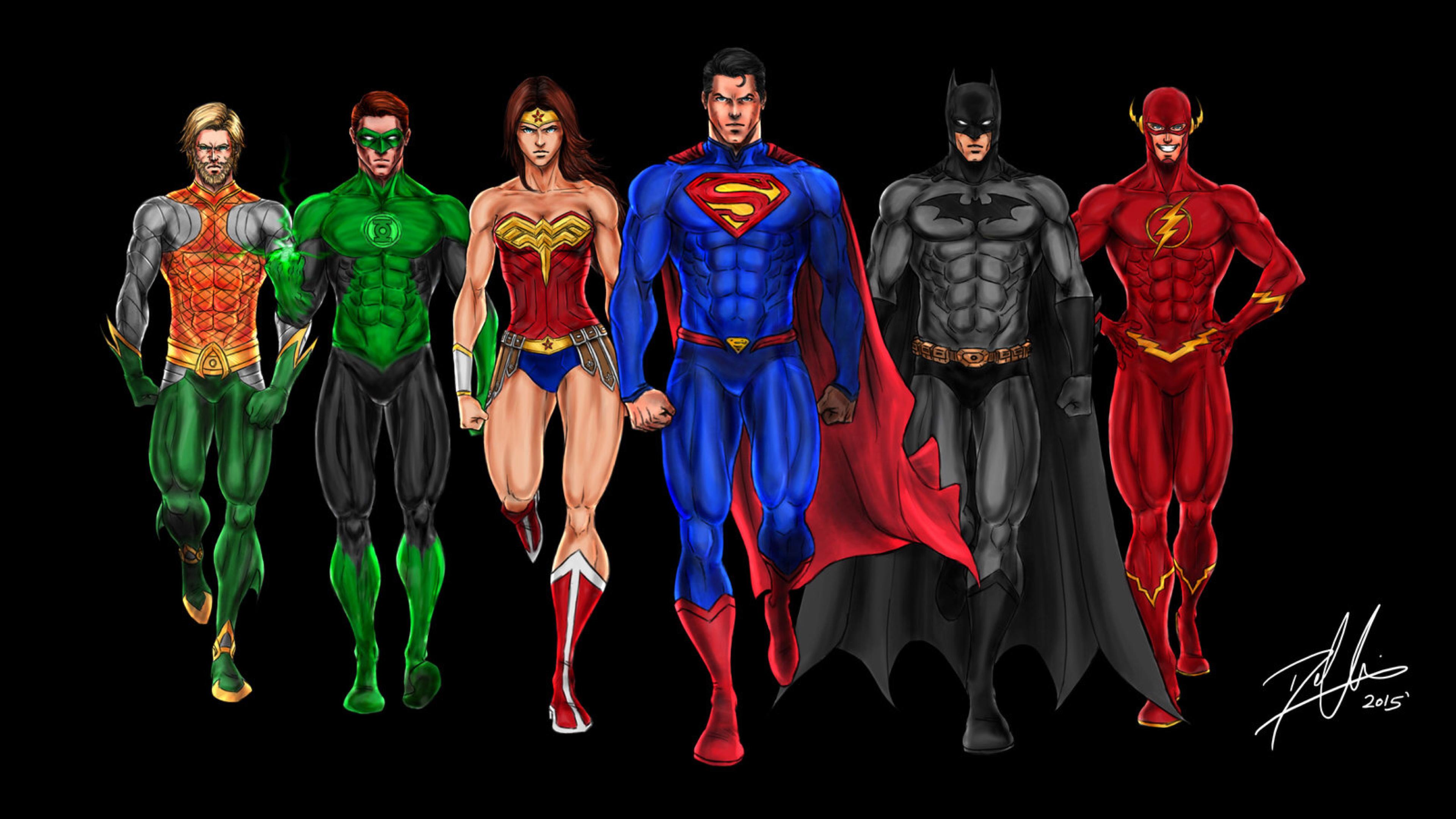 3840x2160 Wallpaper 4k Justice League Fan Art 2017 Wallpaper