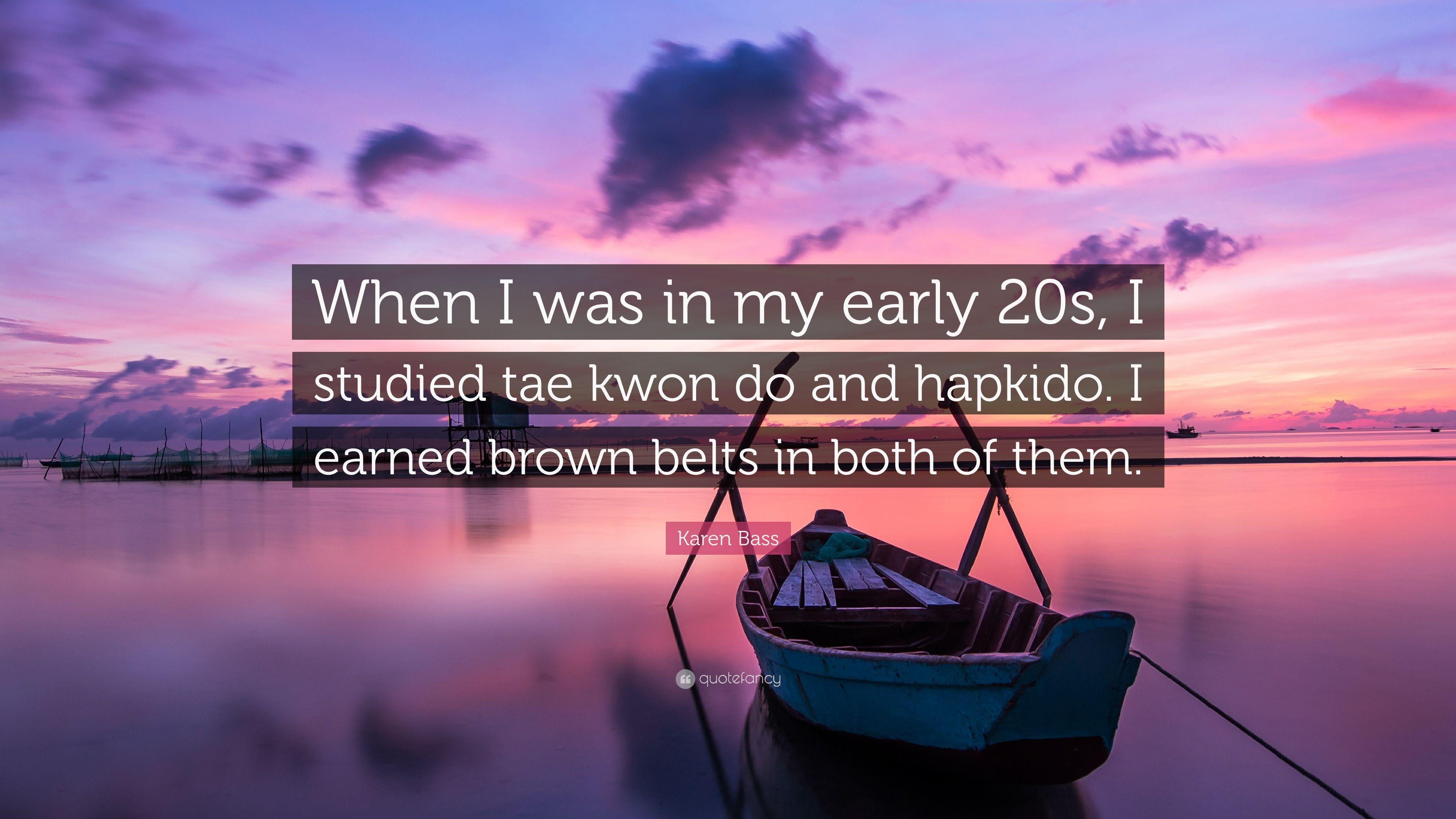 3840x2160 Karen Bass Quote: “When I was in my early 20s, I studied tae kwon do
