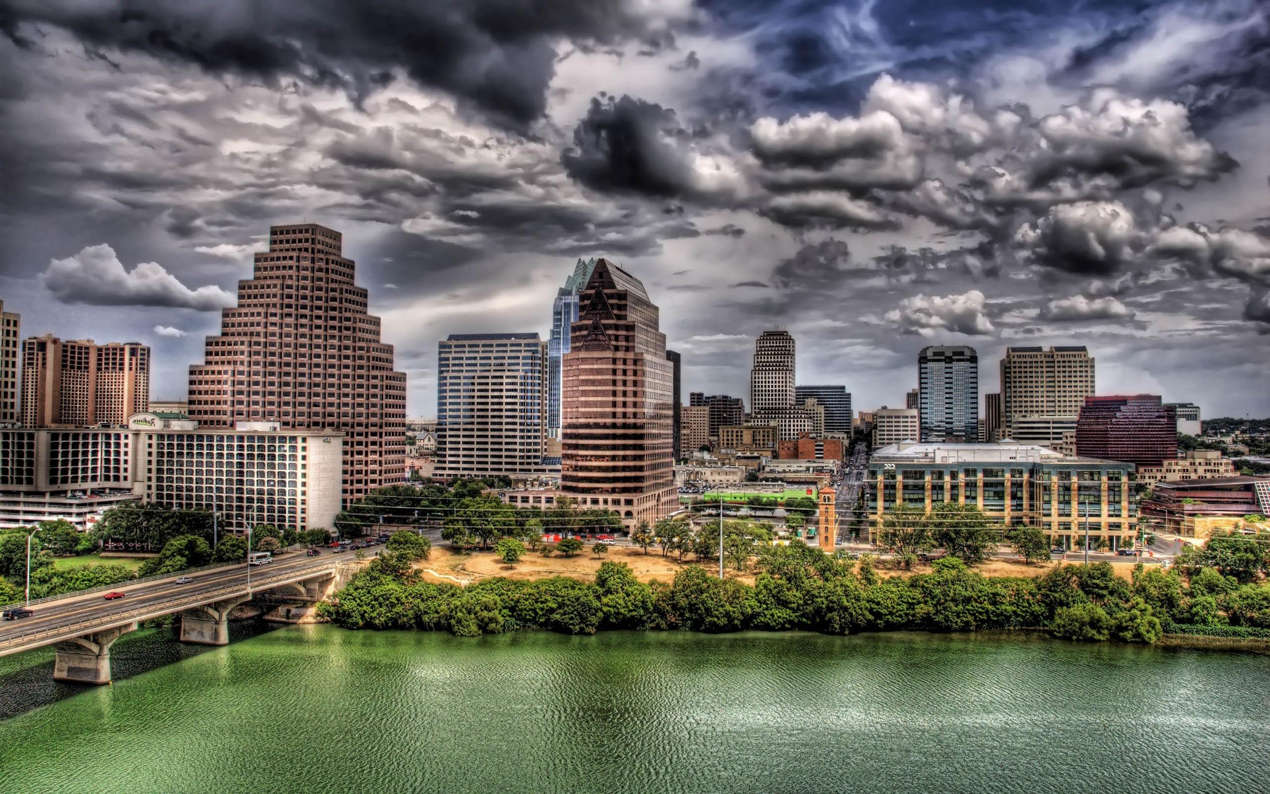 2560x1600 hdr building cityscape river austin austin texas HD wallpaper, Background