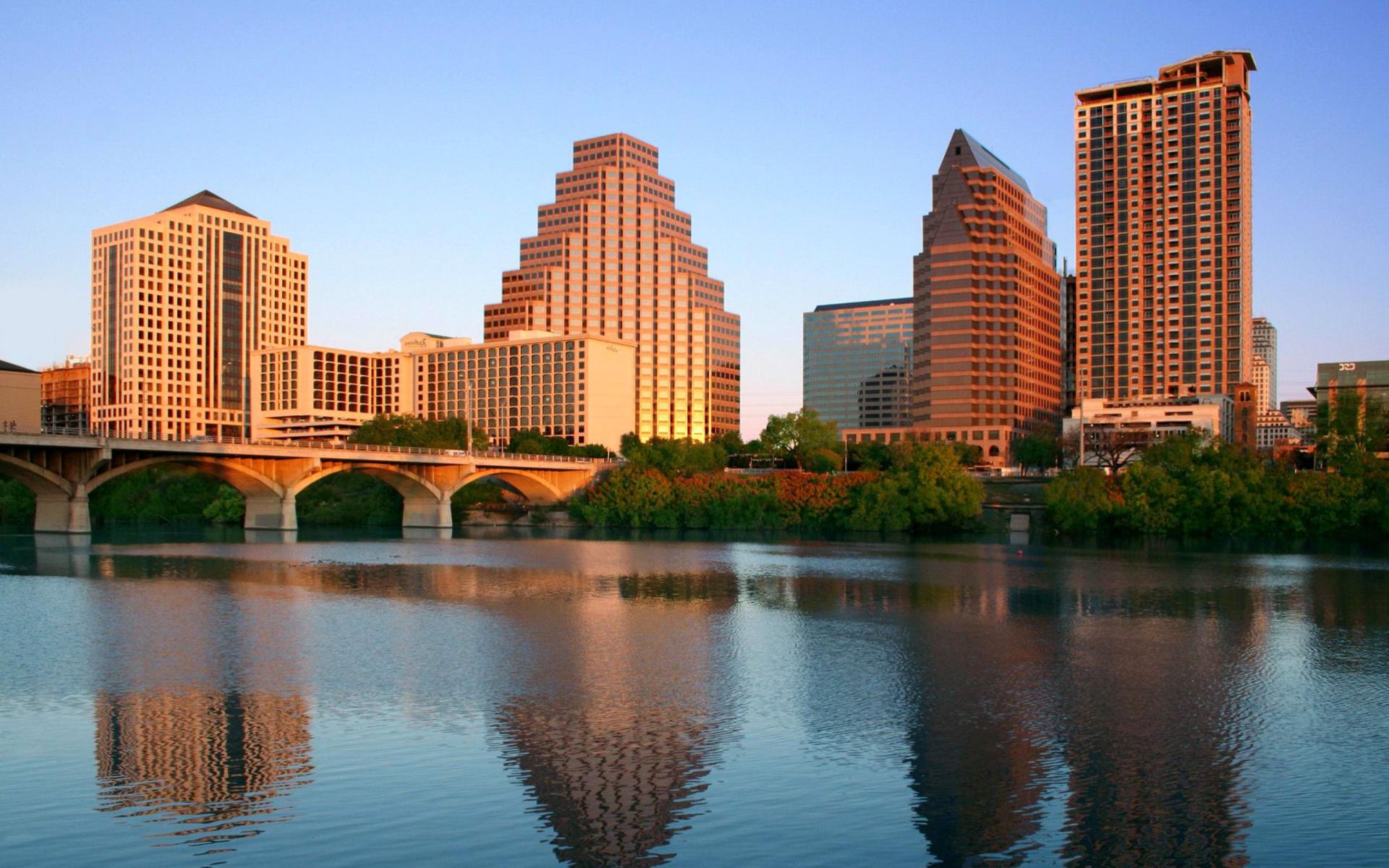 1920x1200 austin wallpaper, city, metropolitan area, cityscape, reflection, skyline
