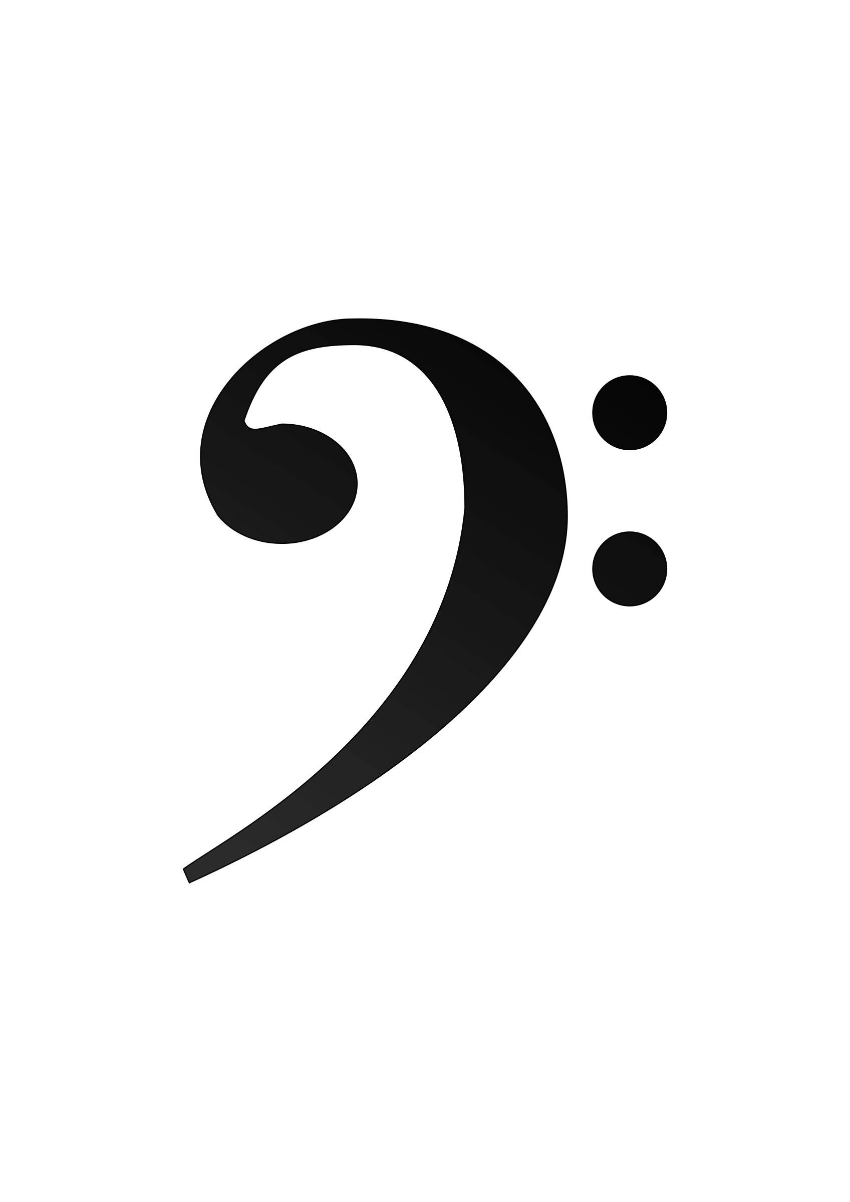 1697x2400 Bass Clef Wallpaper