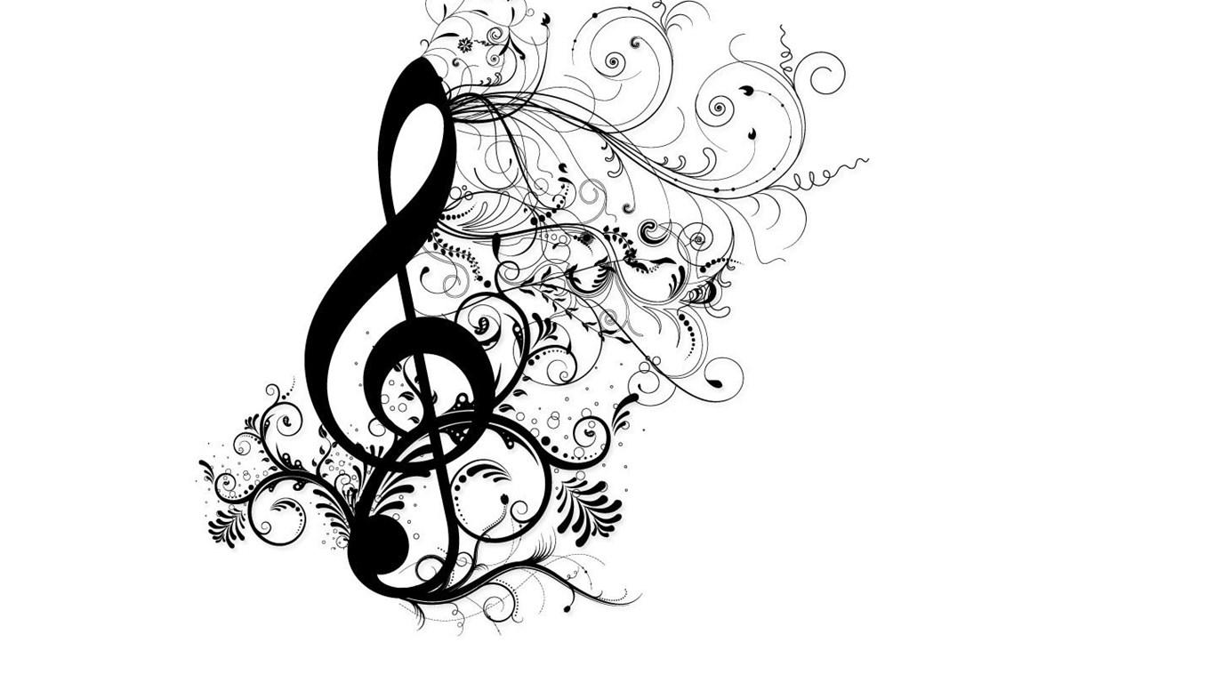 1366x768 Treble Clef Heart Phone Wallpaper ClipArt Best Desktop Background
