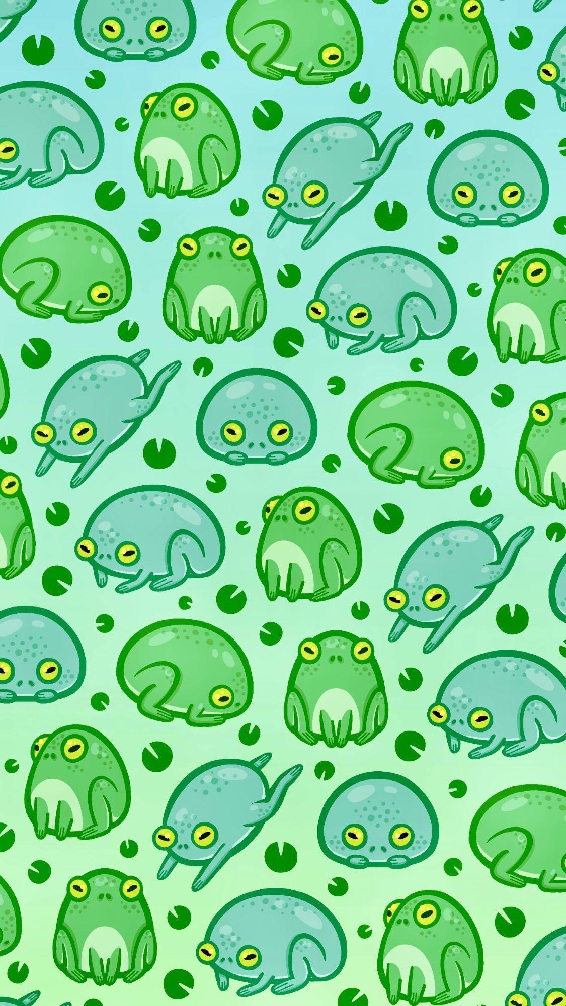 Cute Frog Fabric Wallpaper and Home Decor  Spoonflower