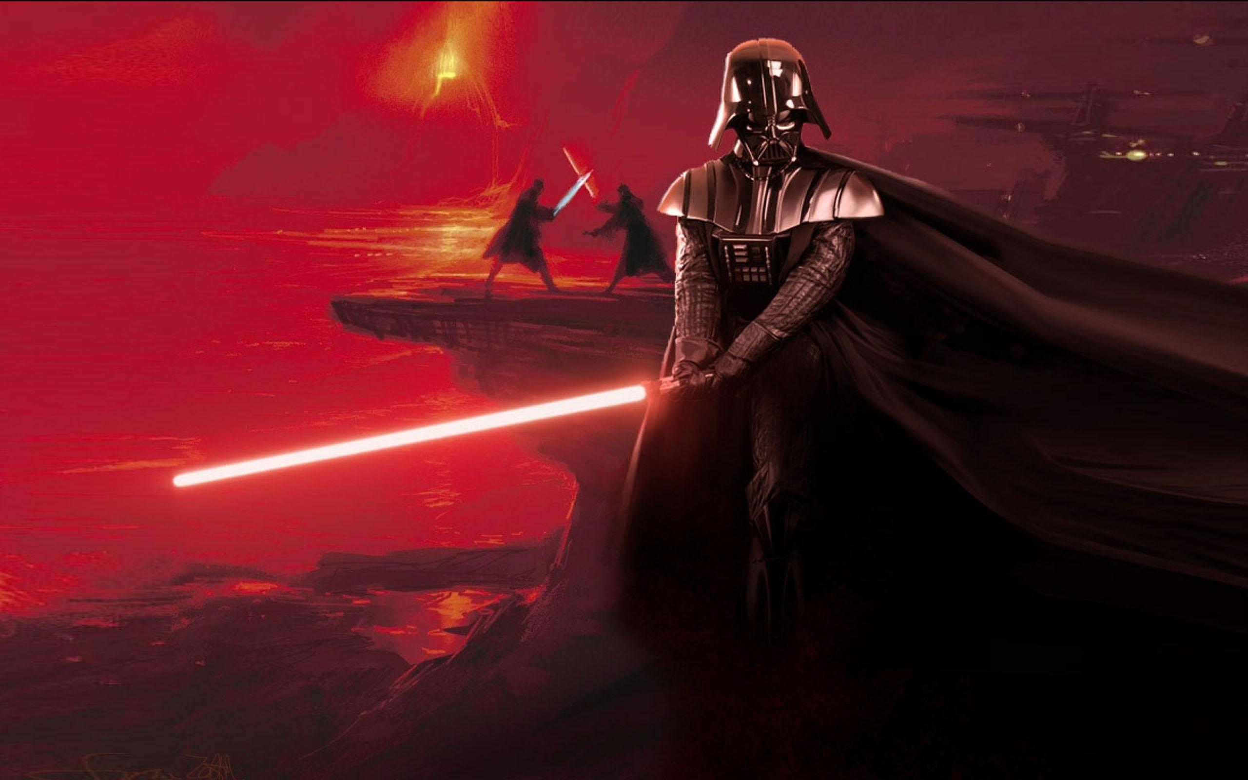 2560x1600 Star Wars Darth Vader Sith Lava Lightsabers Wallpaper HD :