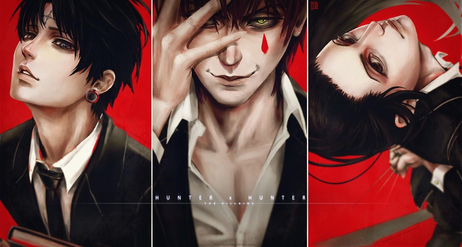 1493x800 hisoka chrollo lucifer anime illumi hunter x hunter wallpaper