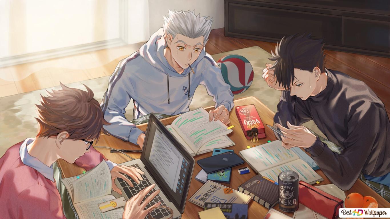 1366x768 Haikyu!! Bokuto, Tetsuro Kuroo, Toru Oikawa HD wallpaper download