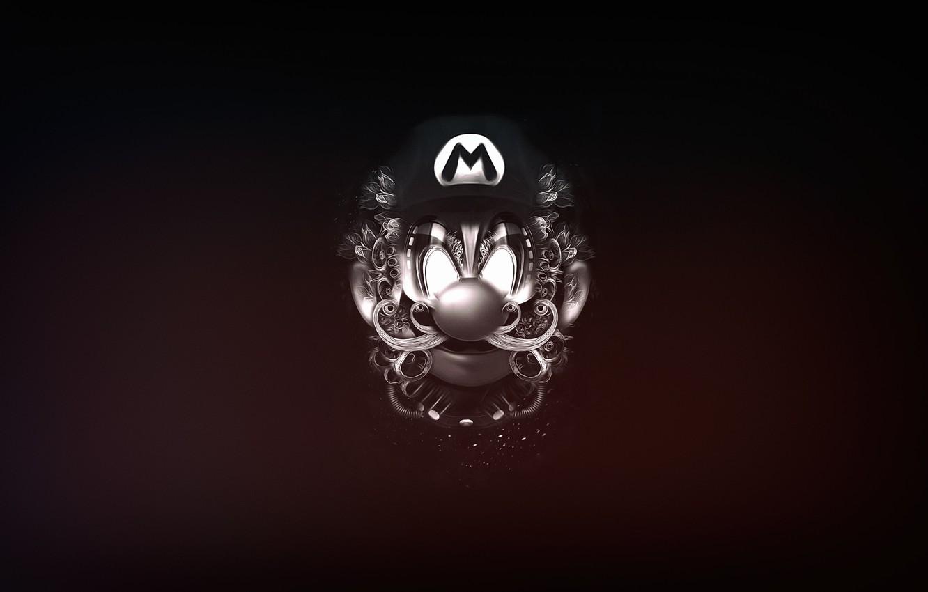 1332x850 Wallpaper Minimalism, The game, Style, Mario, Background, Art, Mario, Super Mario, Black and white image for desktop, section минимализм