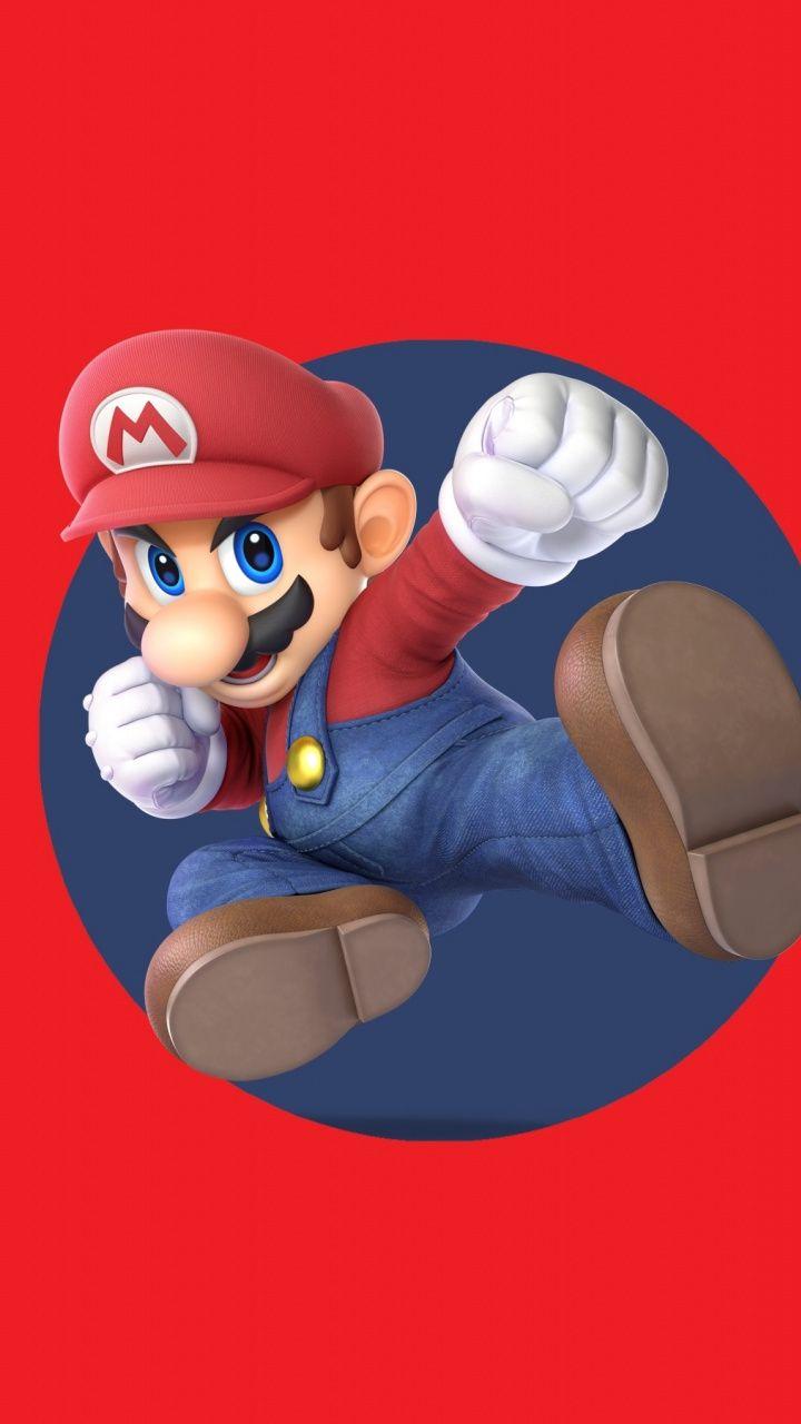 720x1280 Super Mario, video game, Super Smash Bros. Ultimate, minimal, 720x1280 wallpaper. Mario, Super mario art, Nintendo mario bros
