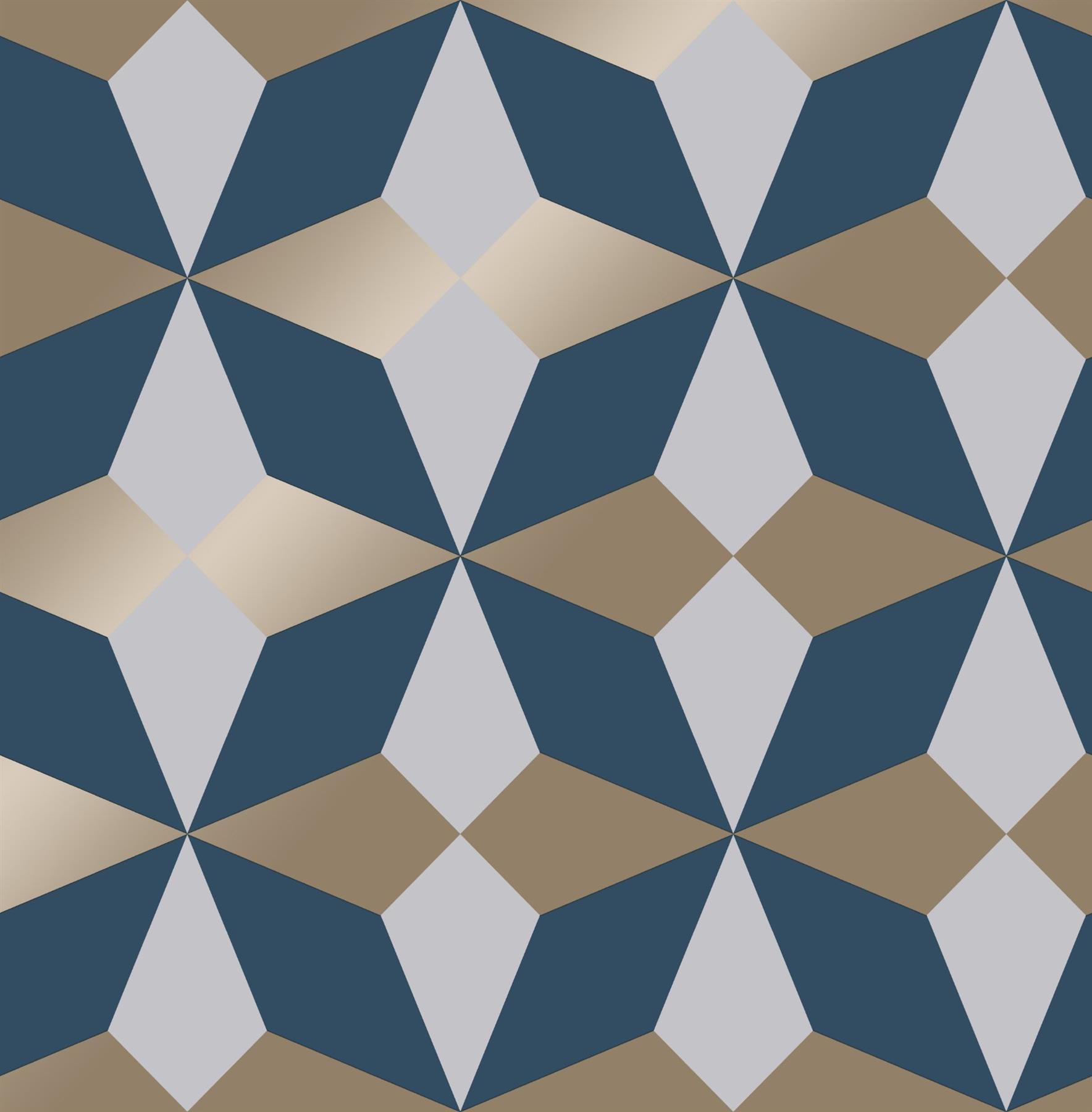 1768x1800 Fine Decor Nova Geometric Wallpaper Pink Blue Yellow Grey White Metallic Modern