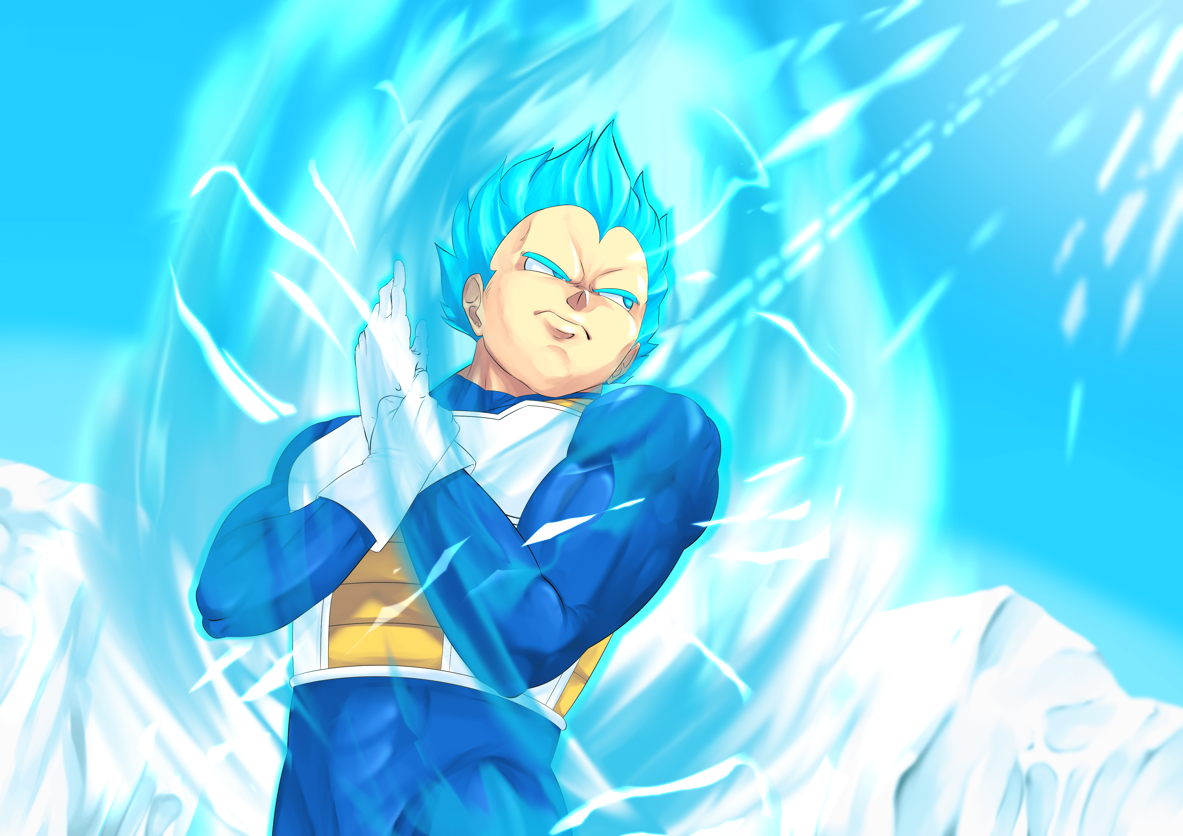 4093x2894 Vegeta SSJ Blue by てるひこ。