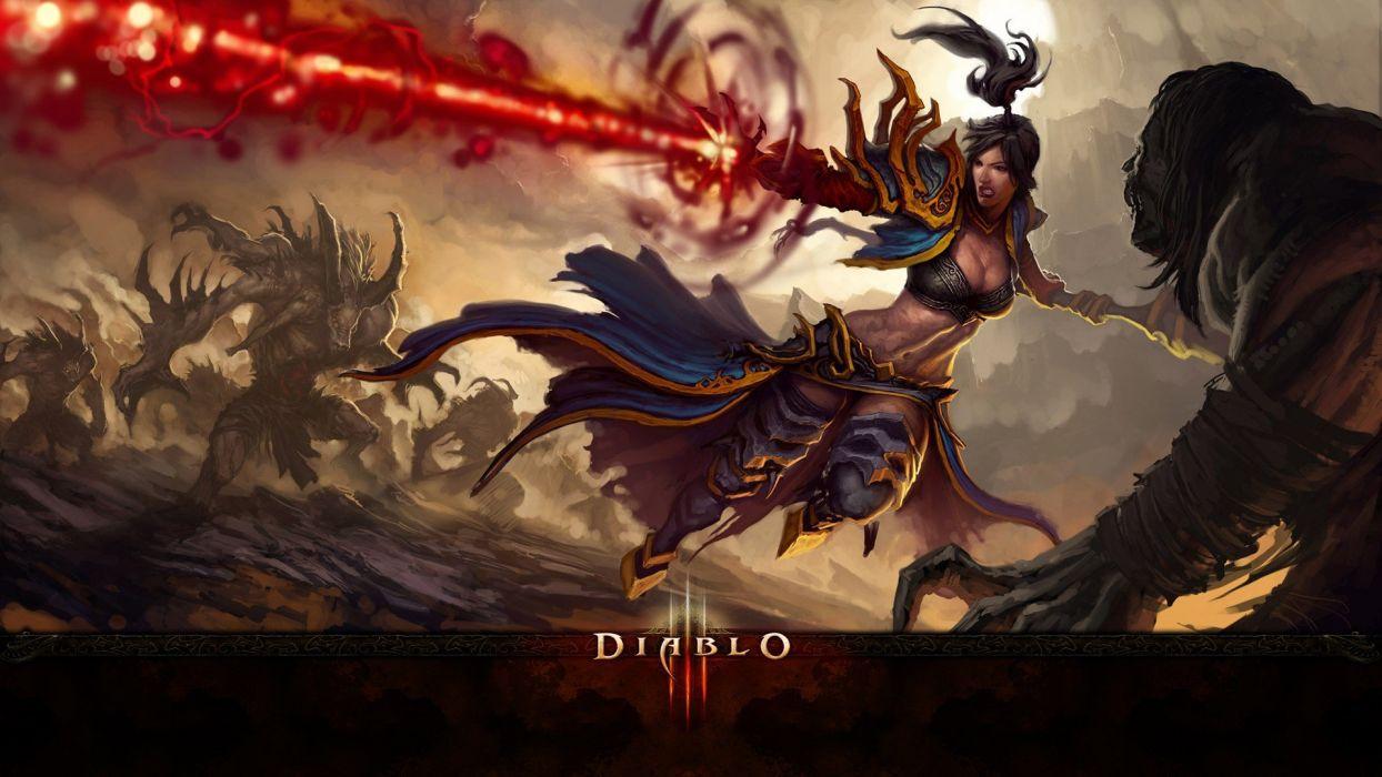 1244x700 Video games Diablo wizards Blizzard Entertainment Diablo III games wallpaperx1080