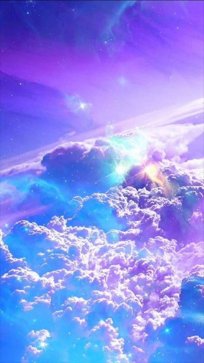 700x1244 Purple Pink Blue Turquoise Clouds Galaxy Phone Wallpaper Star Filled Sky. Galaxy Image, Galaxy Wallpaper, Purple Galaxy Wallpaper