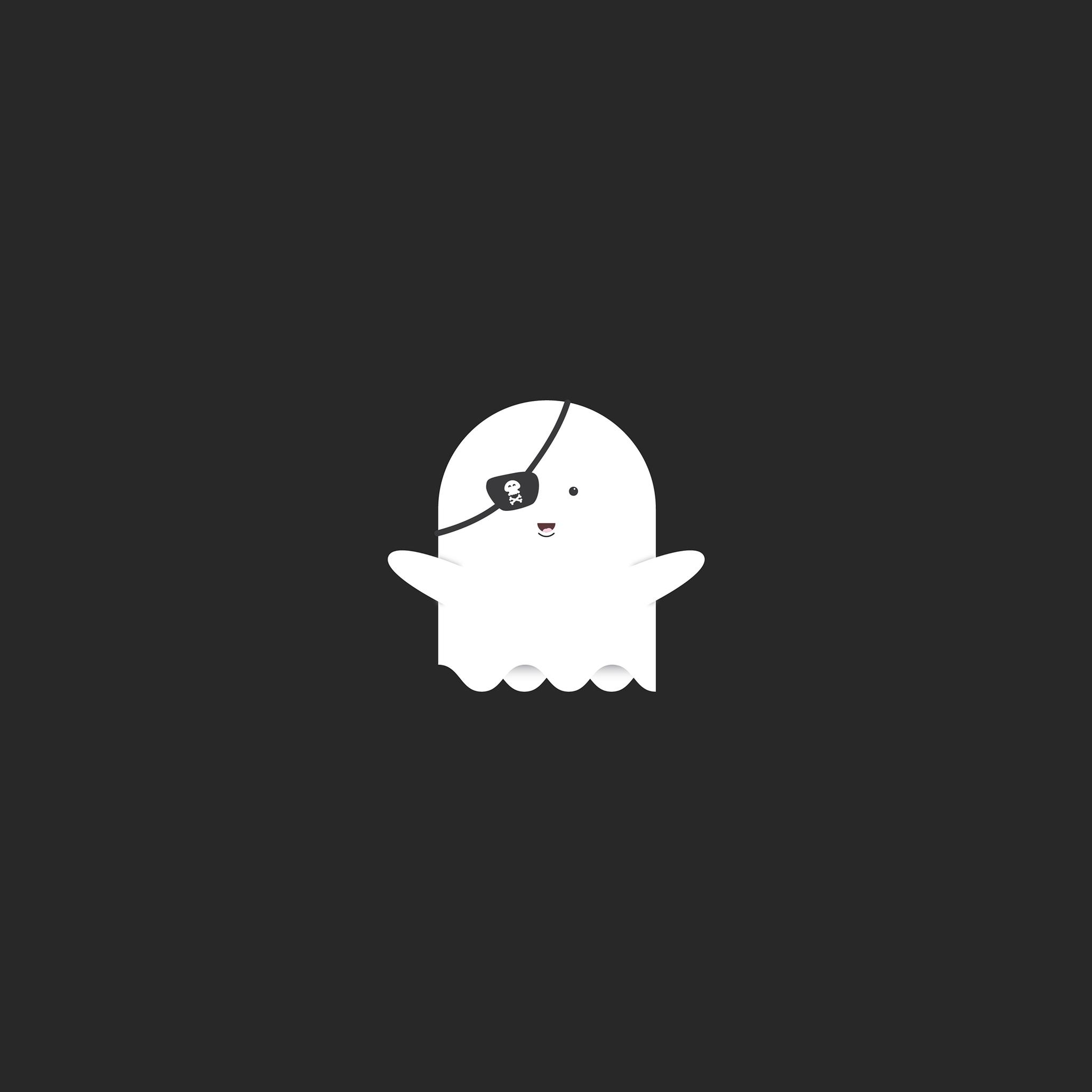 2048x2048 Funny Pirate Ghost Minimalist iPad Air HD 4k Wallpaper, Image, Background, Photo and Picture