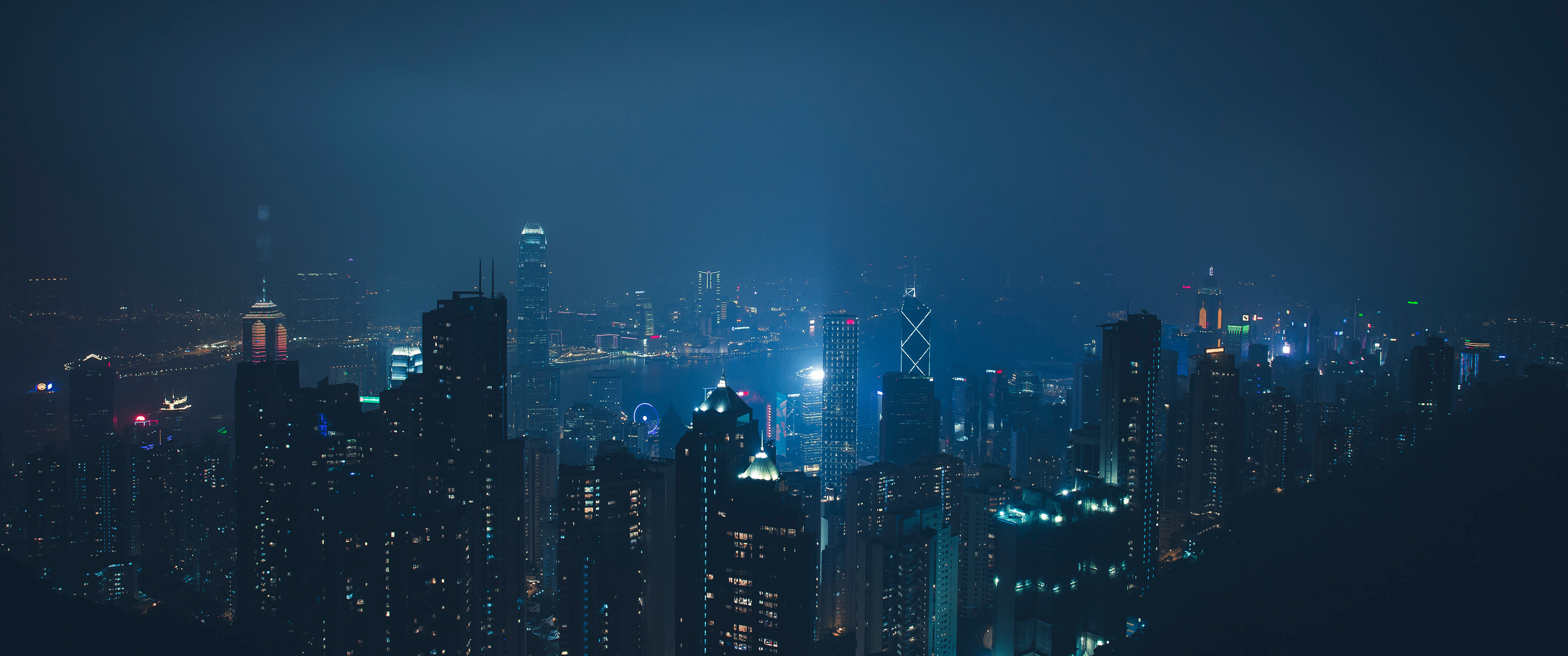3440x1440 A city at night [3440x1440]