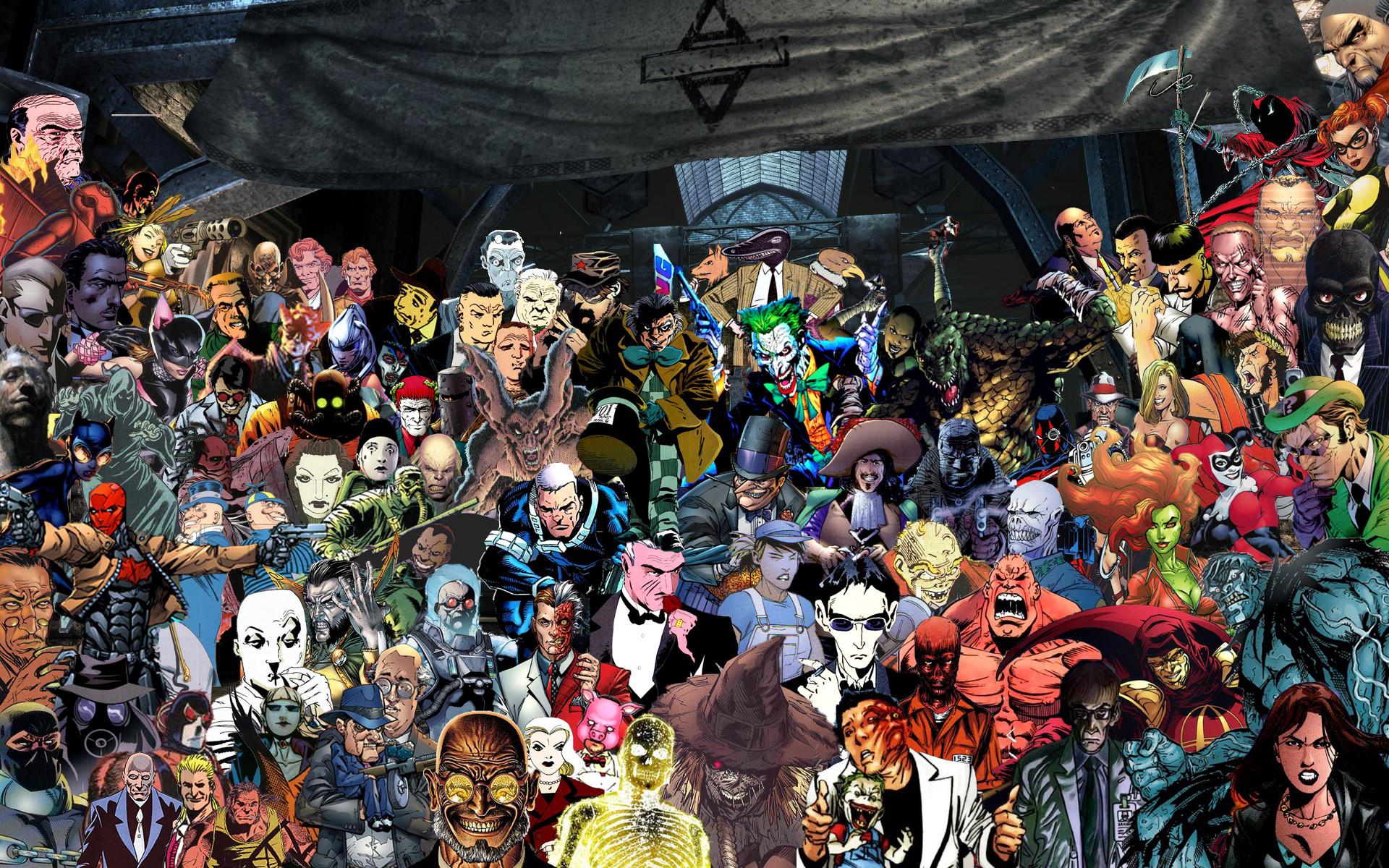 1920x1200 Villains Collage Wallpaper