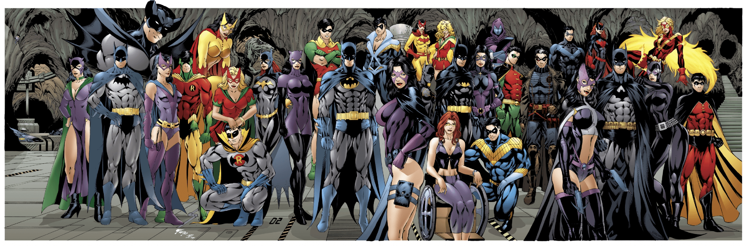 2431x800 Batman Family Wallpaper
