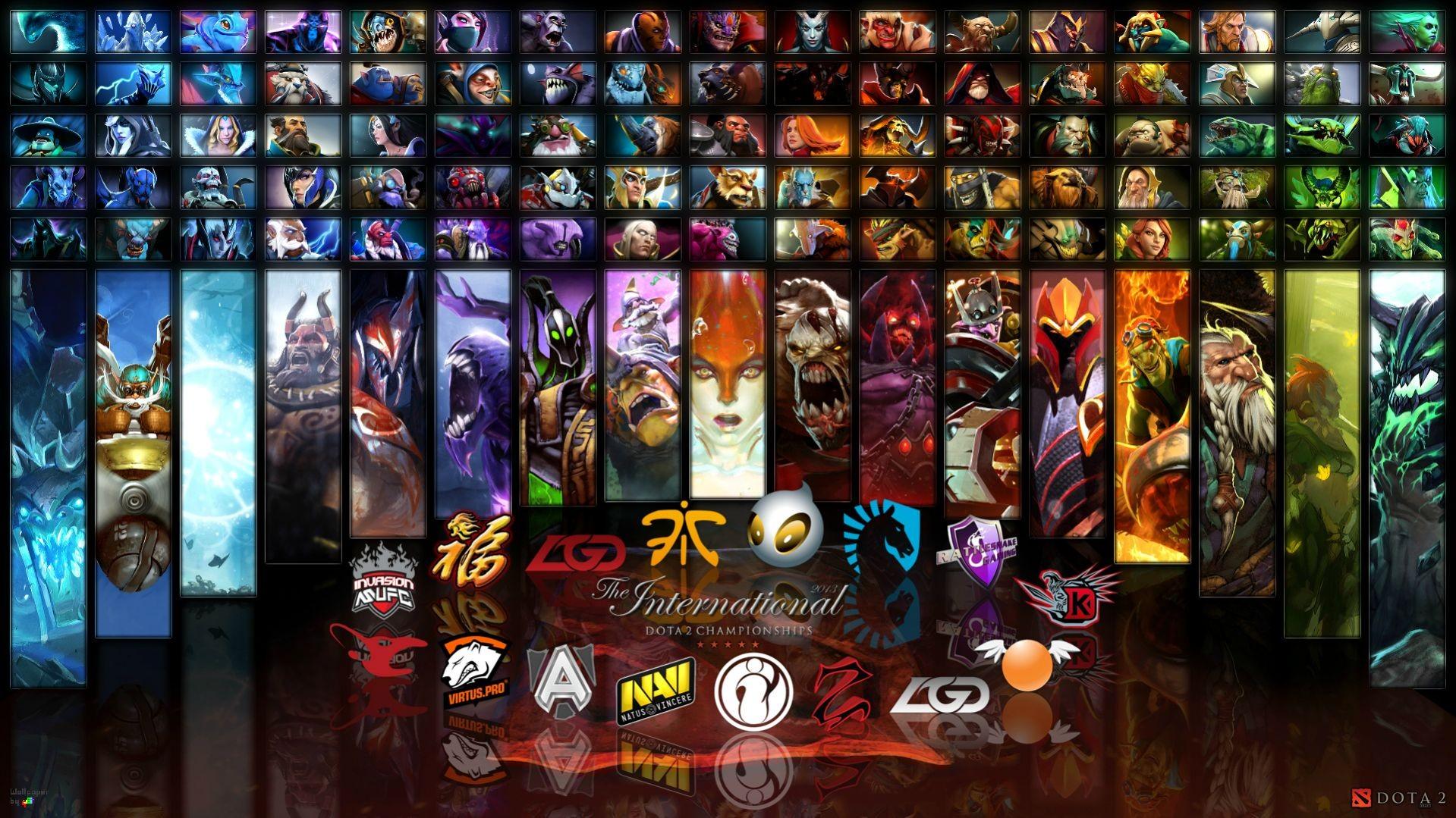 1919x1079 Dota 2 PC Gaming Collage Video Games Wallpaper:1919x1079