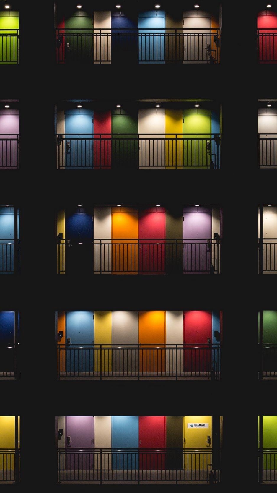 938x1668 Download Wallpaper 938x1668 Door, Multi Colored, Tokyo, Japan Iphone