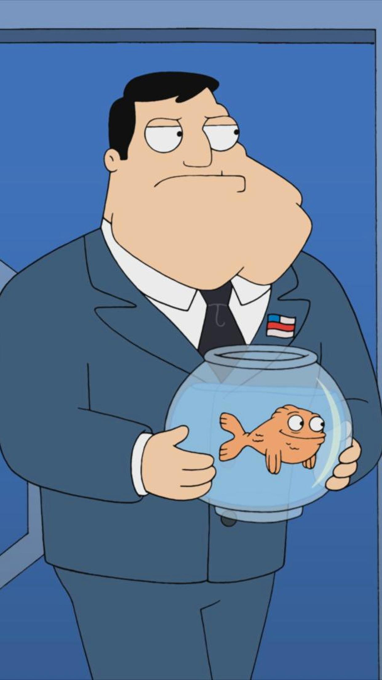 1242x2208 American Dad Fish Wallpaper for iPhone Pro Max, X, 6