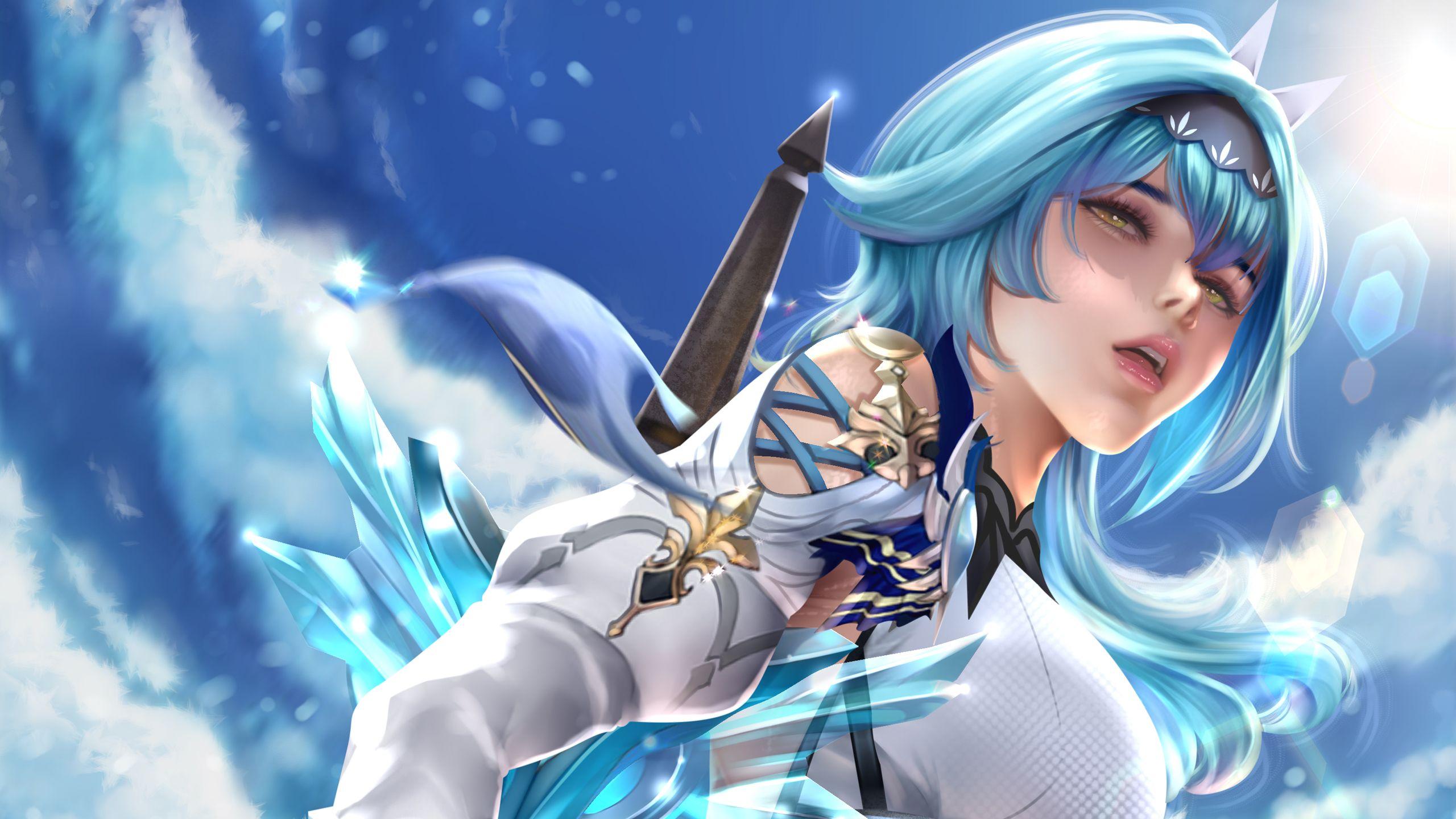 2560x1440 Eula Genshin Impact Wallpaper