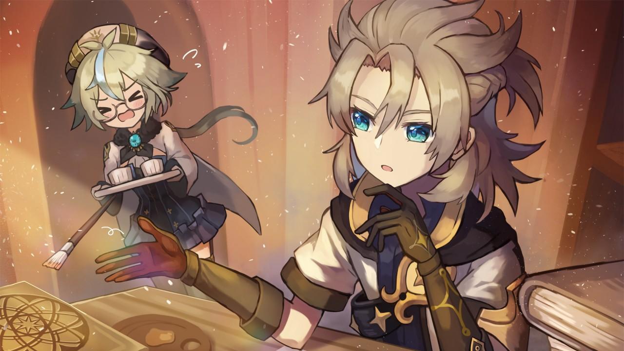 1280x720 Albedo Blue Eyes Sucrose HD Genshin Impact Wallpaper