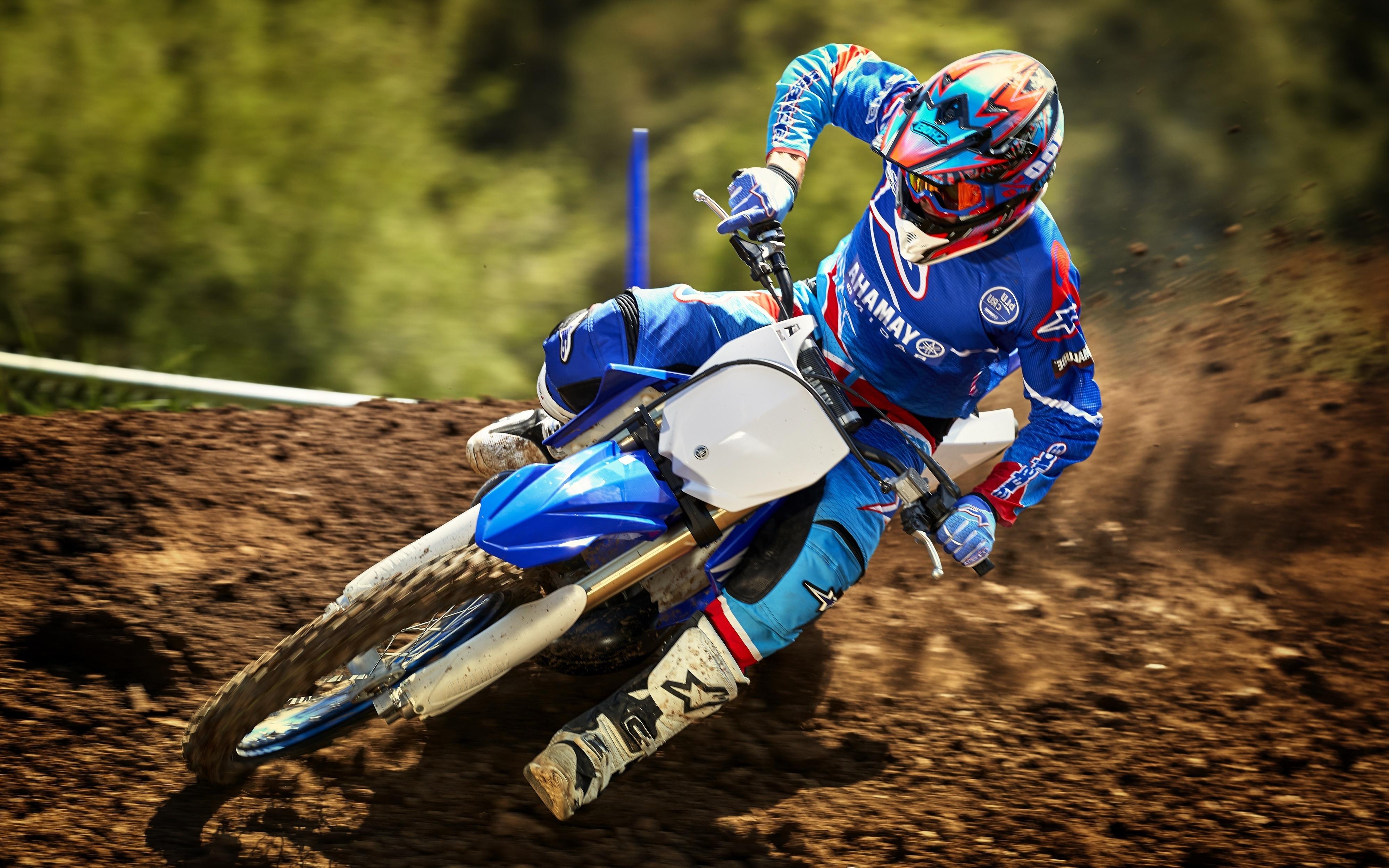 4000x2500 Wallpaper Motocross, Motorcycle Sport, Yamaha Yz250:4000x2500