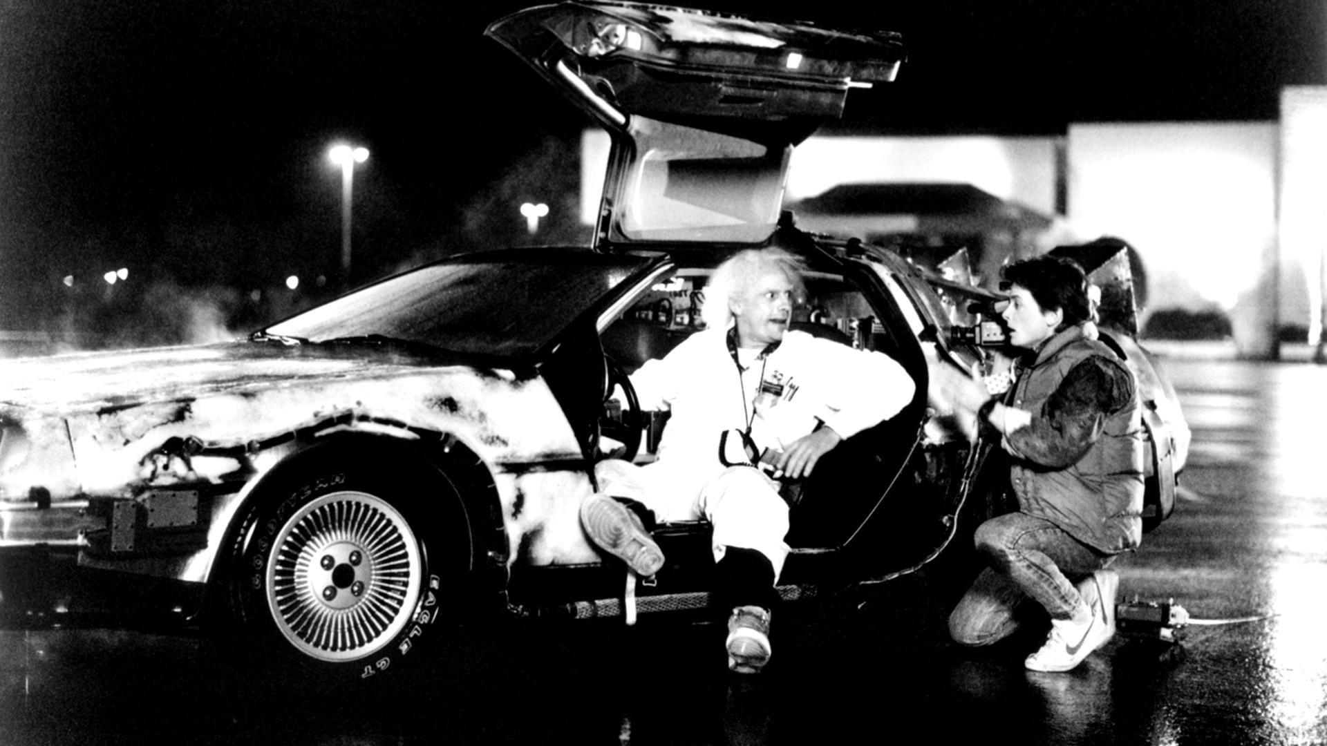 1920x1080 Download Wallpaper, Download black and white delorean back to the future time machine doc brown michael j fox marty mcfly dmc de People HD Wallpaper, Hi Res People Wallpaper, High Definition Wallpaper
