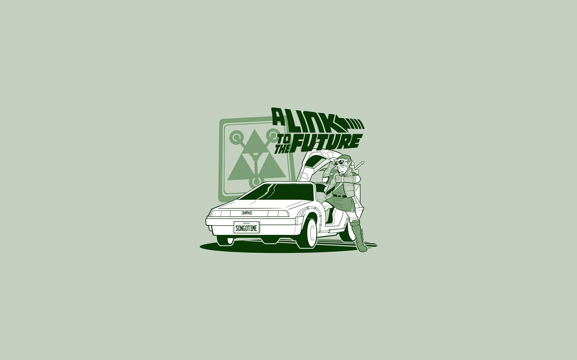 1920x1200 cartoons link cars comics funny back to the future the legend of zelda spoof doc brown marty mcfly l