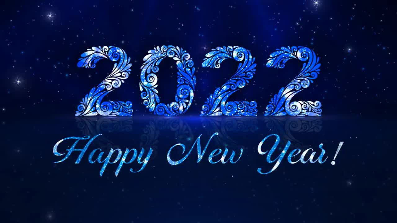 1280x720 Happy New Year Greeting Card Motion Graphics