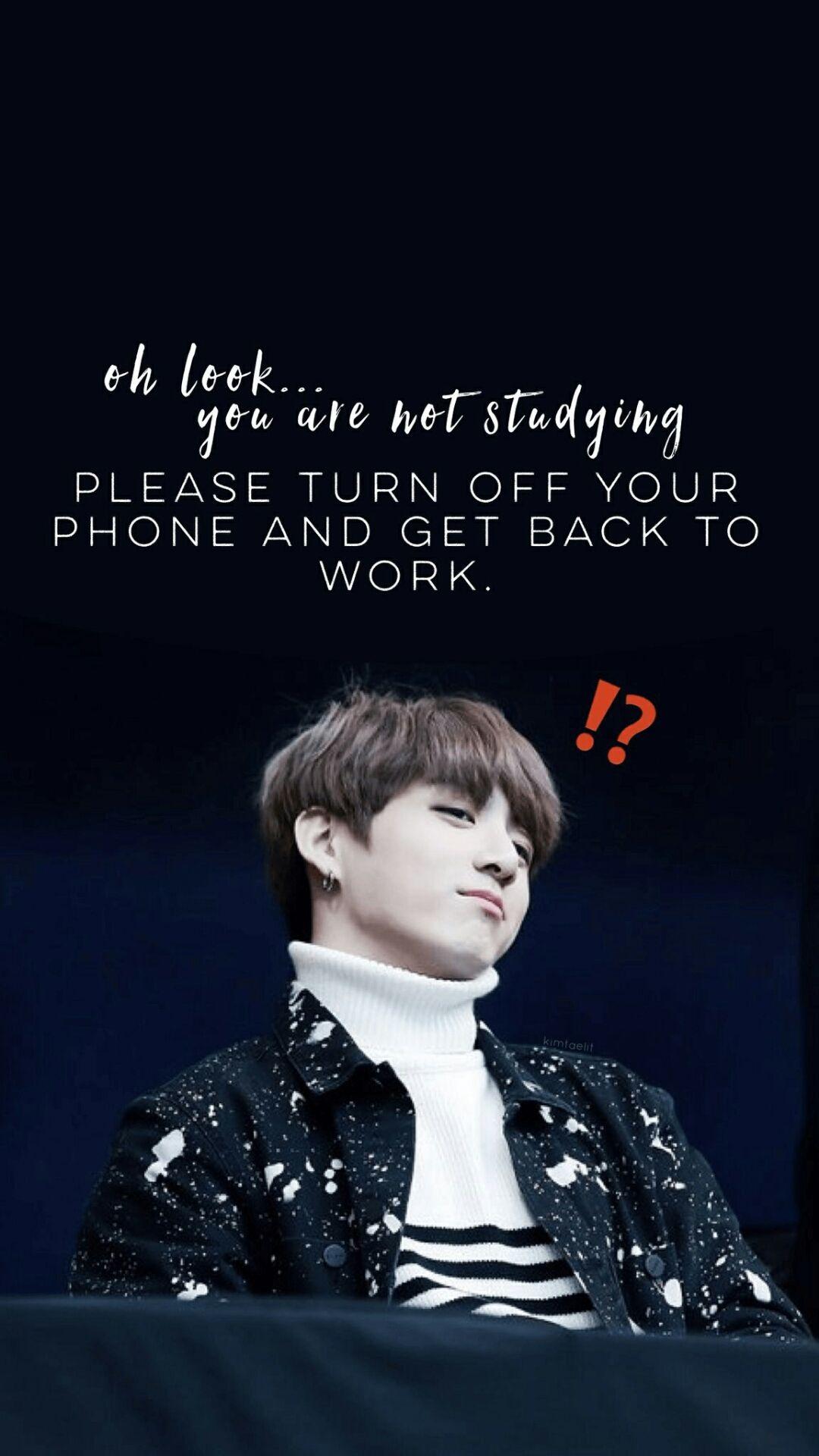 1080x1920 do your homework. Bts jungkook, Bts quotes, Bts lockscreen