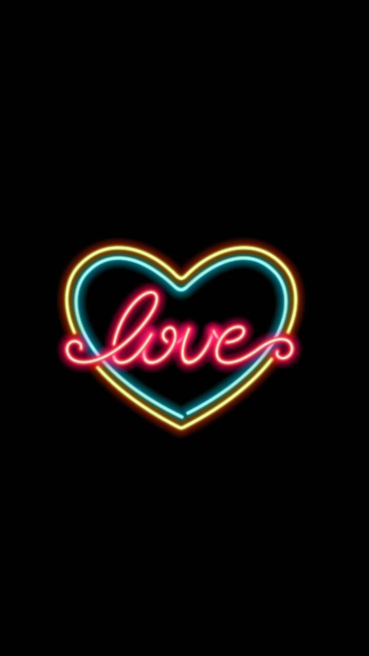 720x1280 Neon Love Wallpaper
