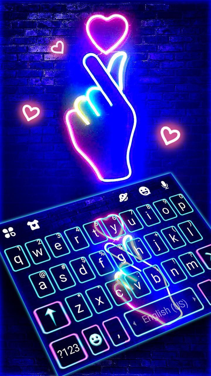 720x1280 Love Heart Neon for Android