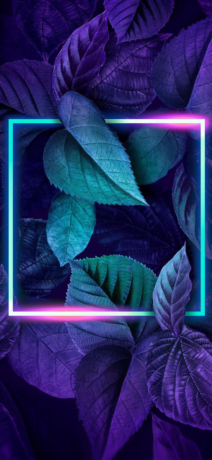 736x1592 Leaves NEON. iPhone wallpaper photo, Neon wallpaper, iPhone wallpaper lights