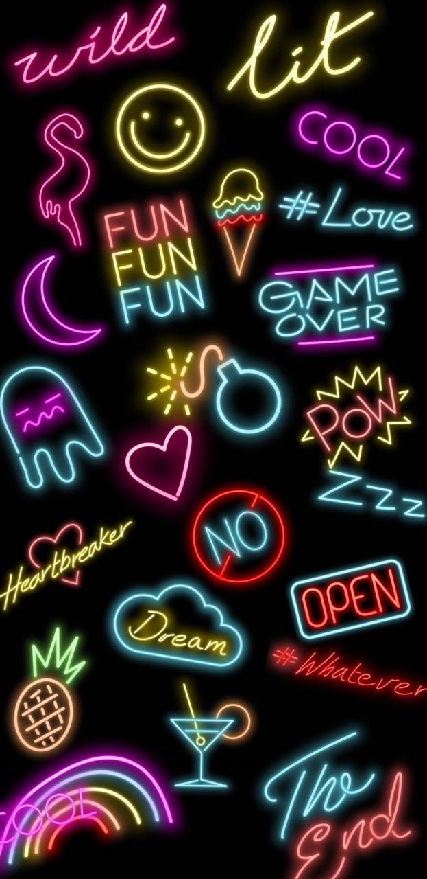 623x1280 Neon Wallpaper