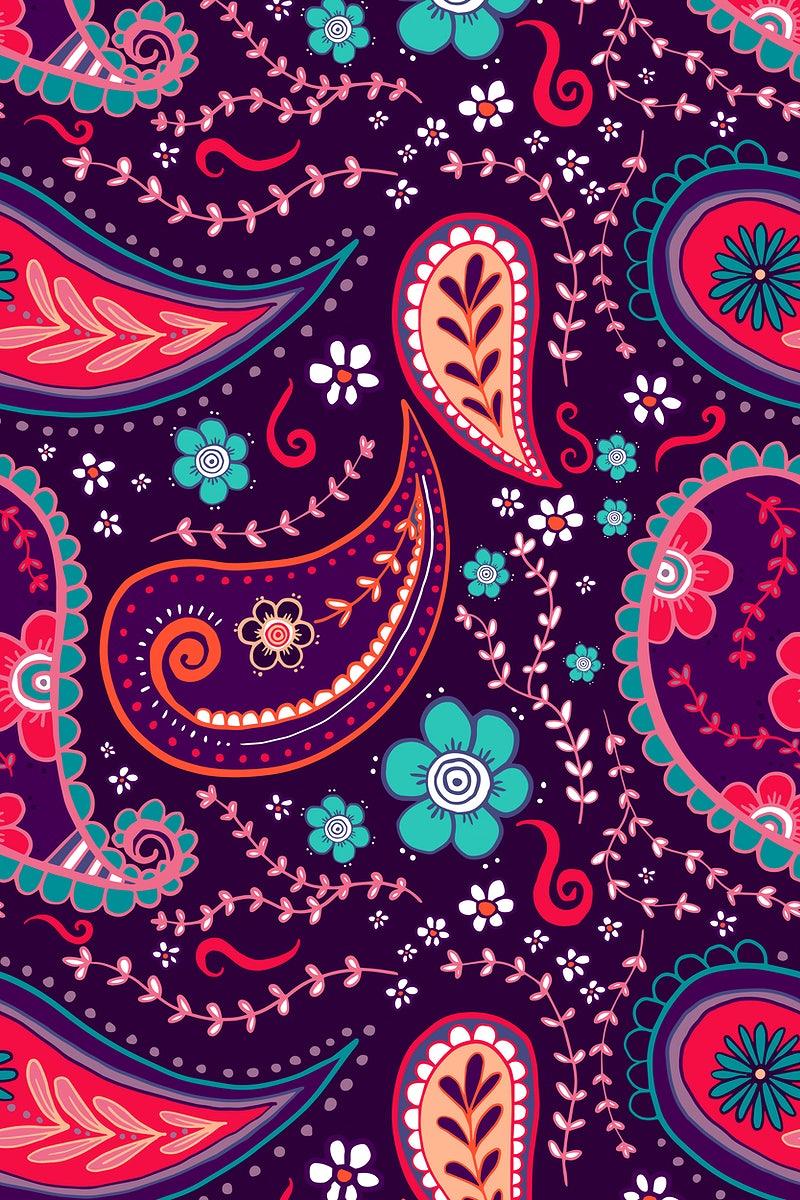 800x1200 Pink paisley phone wallpaper, Indian