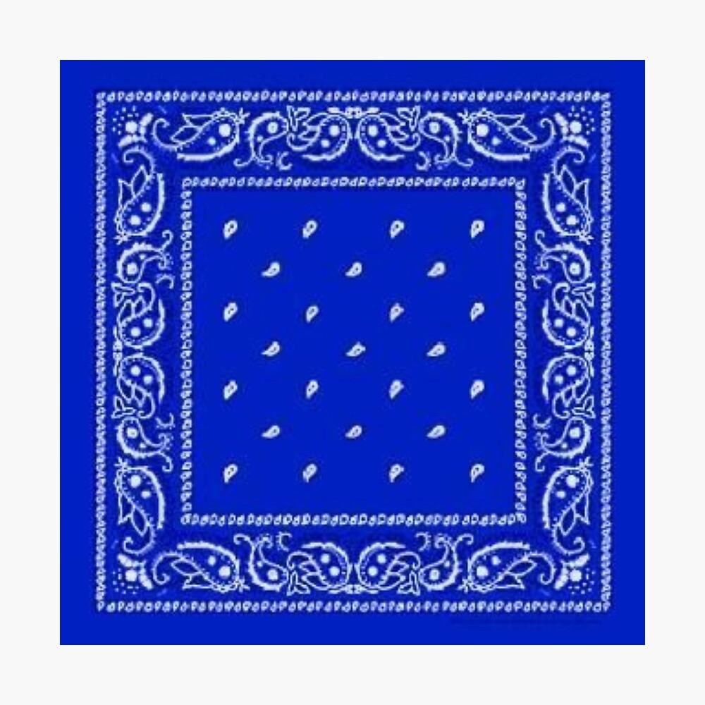 1000x1000 Blue Bandana Metal Print