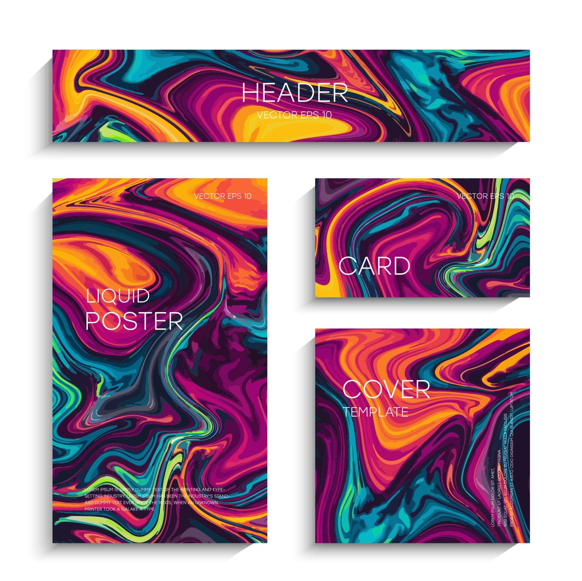 1920x1918 Abstract liquid painting, can be used as a trendy background for wallpaper, posters, cards, invitations, websites. Modern artwork. Marble effect painting. Mixed blue, purple and red paints. EPS 10 vector 2088163 Vector